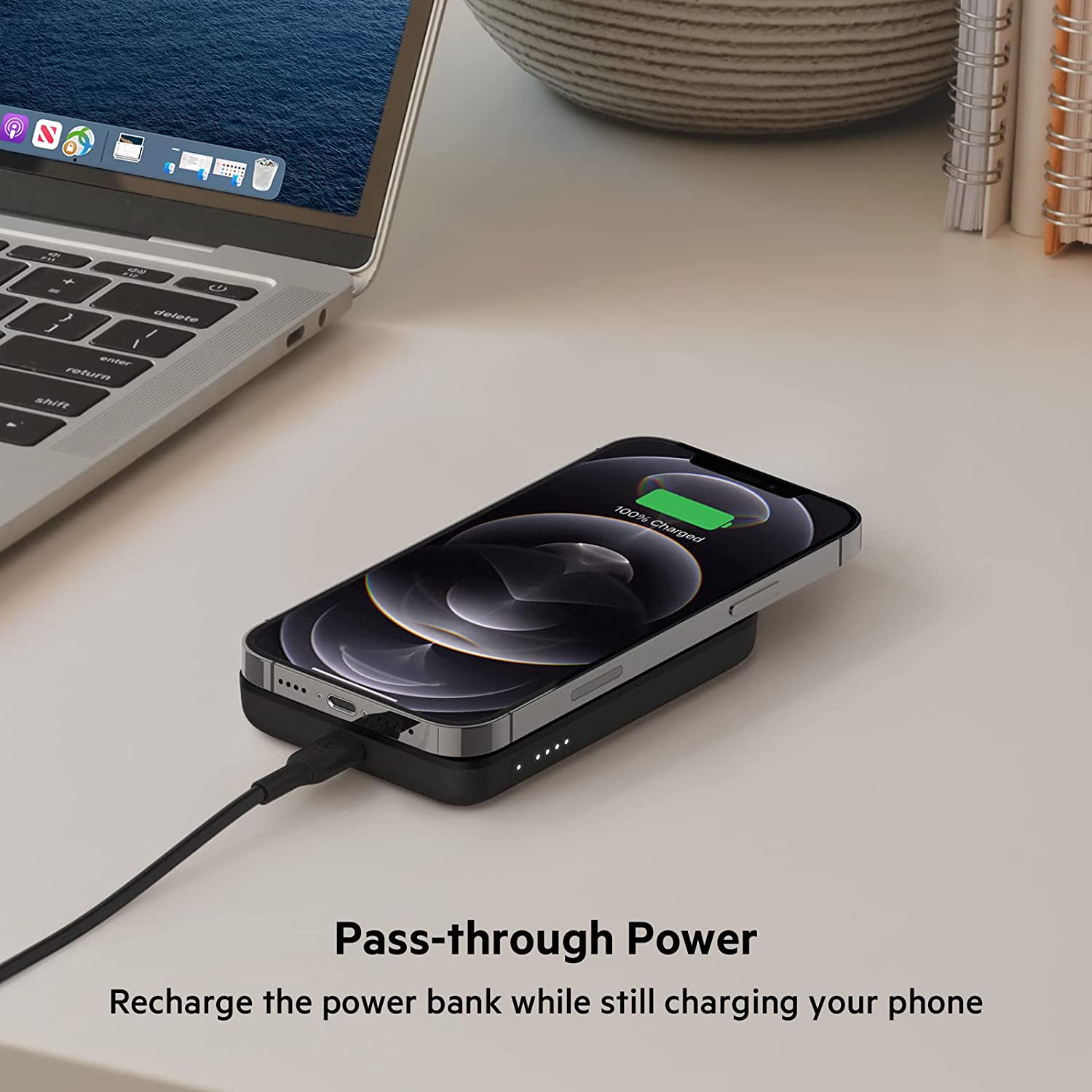 belkin BoostCharge 2500 mAh 5W Power Bank (1 Type C Port, Compatible with MagSafe, Black)_16