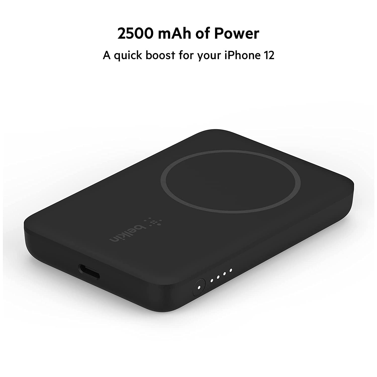 belkin BoostCharge 2500 mAh 5W Power Bank (1 Type C Port, Compatible with MagSafe, Black)_19