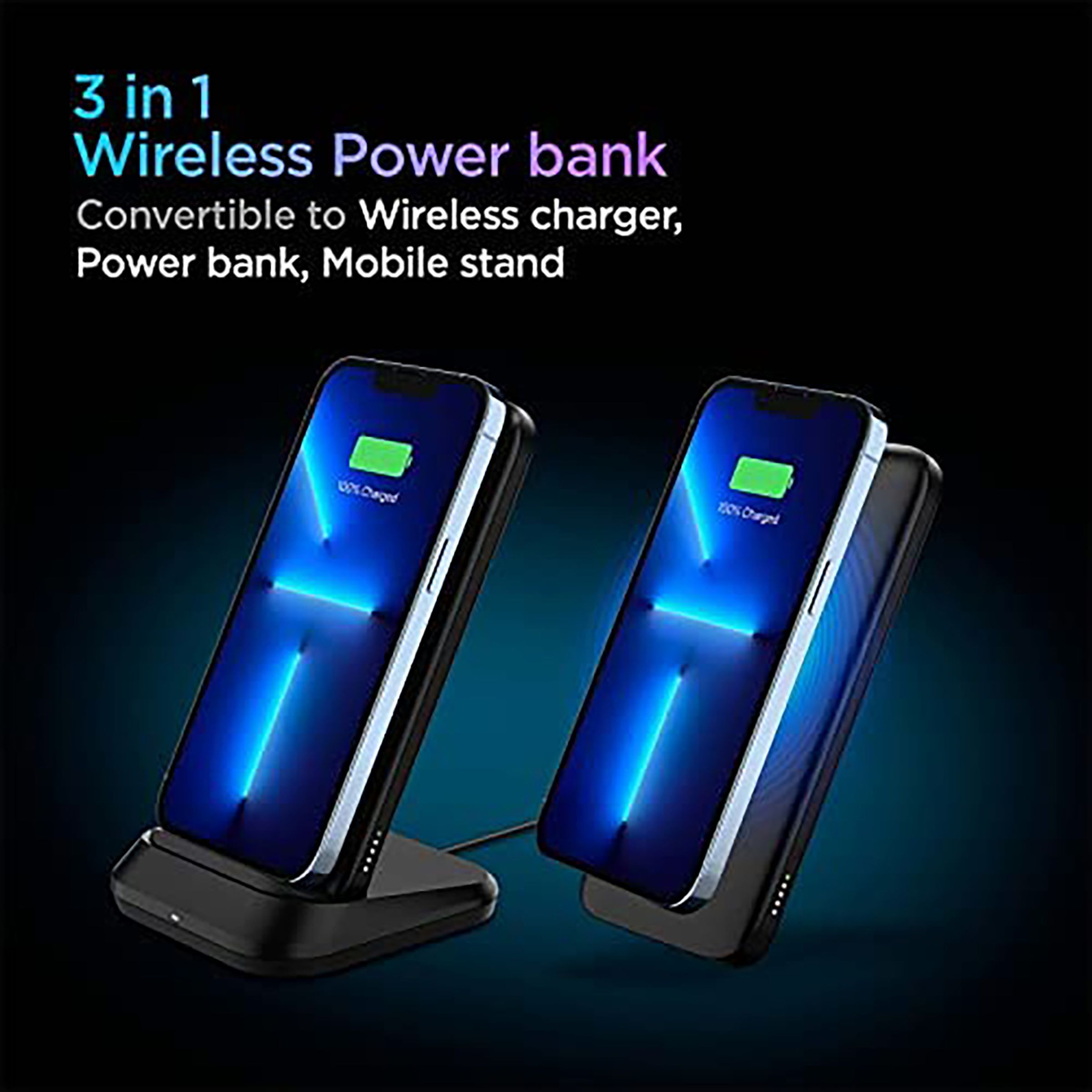 Spigen 10000 mAh 20W Fast Charging Power Bank (1 Type A & 1 Type C Ports, Wireless Charging, Black)_9
