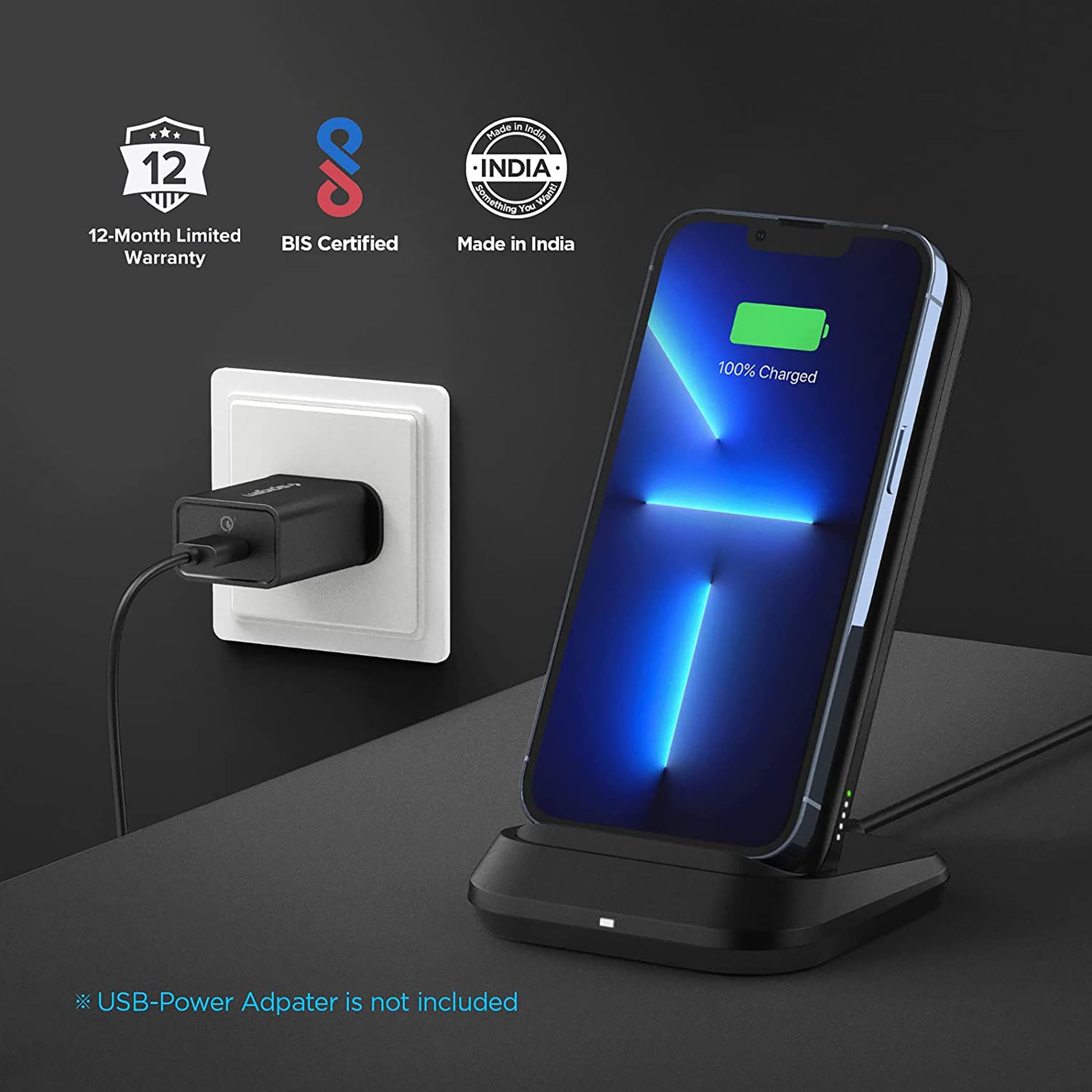 Spigen 10000 mAh 20W Fast Charging Power Bank (1 Type A & 1 Type C Ports, Wireless Charging, Black)_5