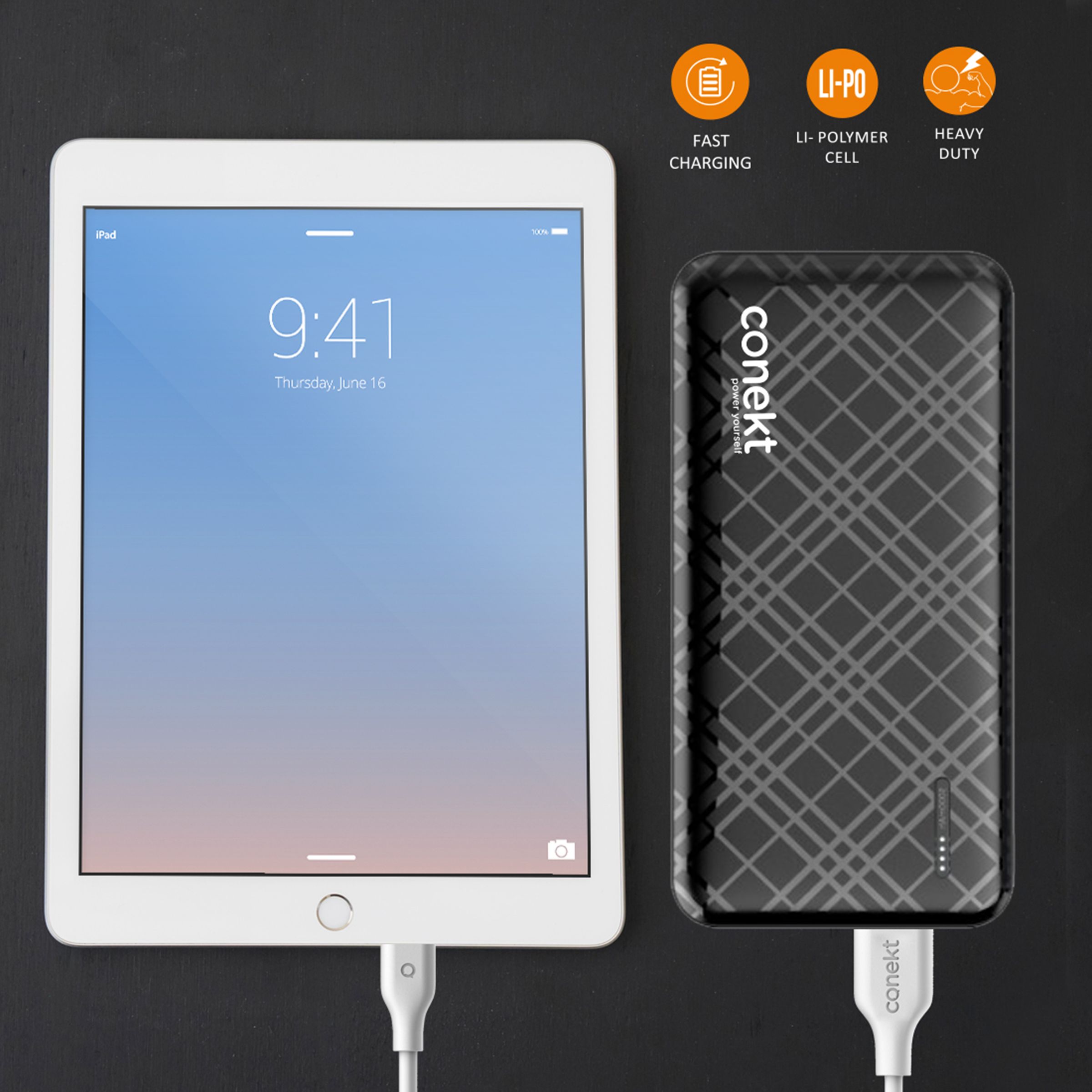 Conekt Zeal Proton 10000 mAh Fast Charging Power Bank (1 Micro USB Type B, 1 Type C & 2 Type A Ports, ABS Casing, LED Charging Indicator, Black)_7