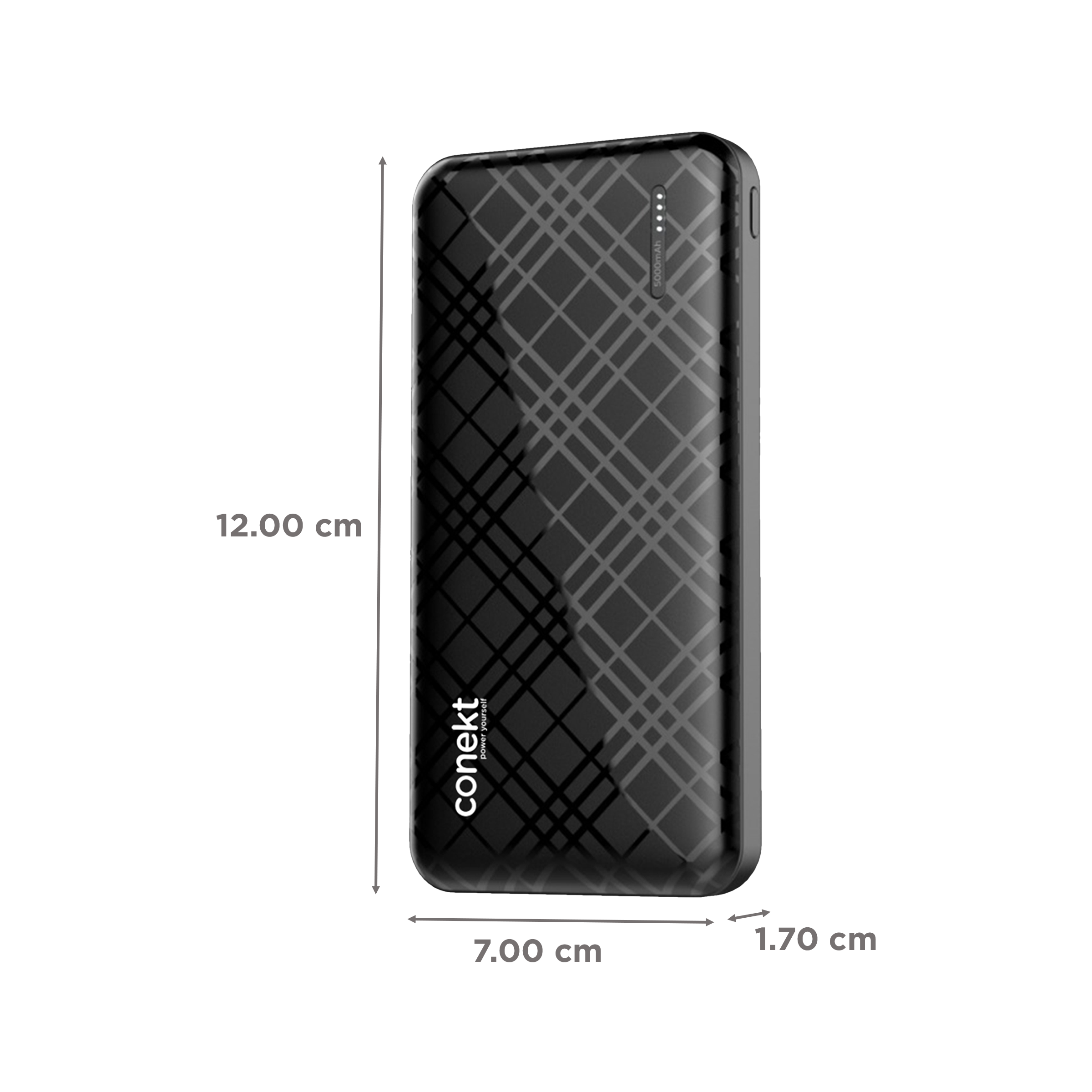 Conekt Zeal Proton 10000 mAh Fast Charging Power Bank (1 Micro USB Type B, 1 Type C & 2 Type A Ports, ABS Casing, LED Charging Indicator, Black)_2