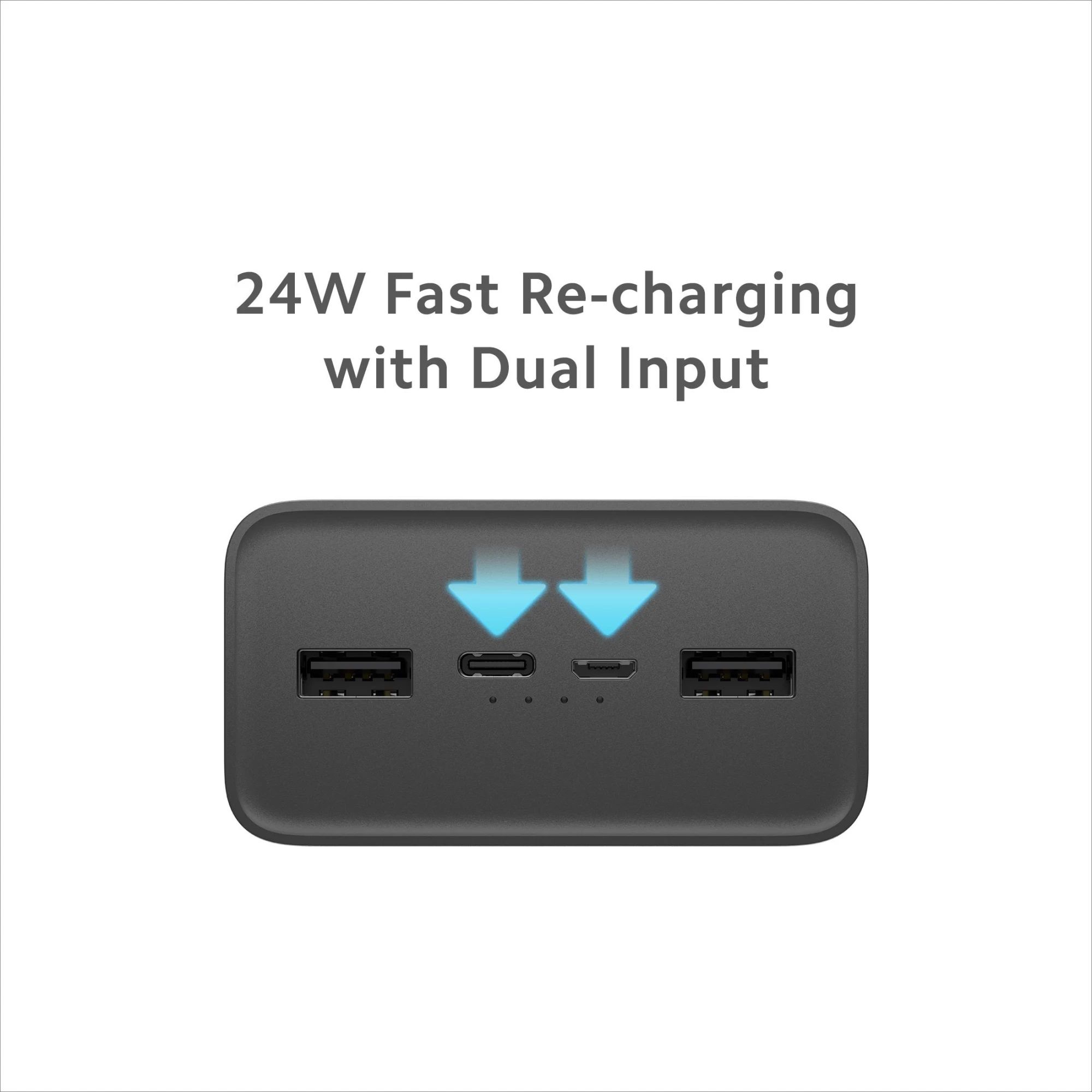 Mi Boost Pro 30000 mAh 18W Fast Charging Power Bank (1 Micro USB Type B, 1 Type C & 2 Type A Ports, Power Delivery 3.0, Black)_6