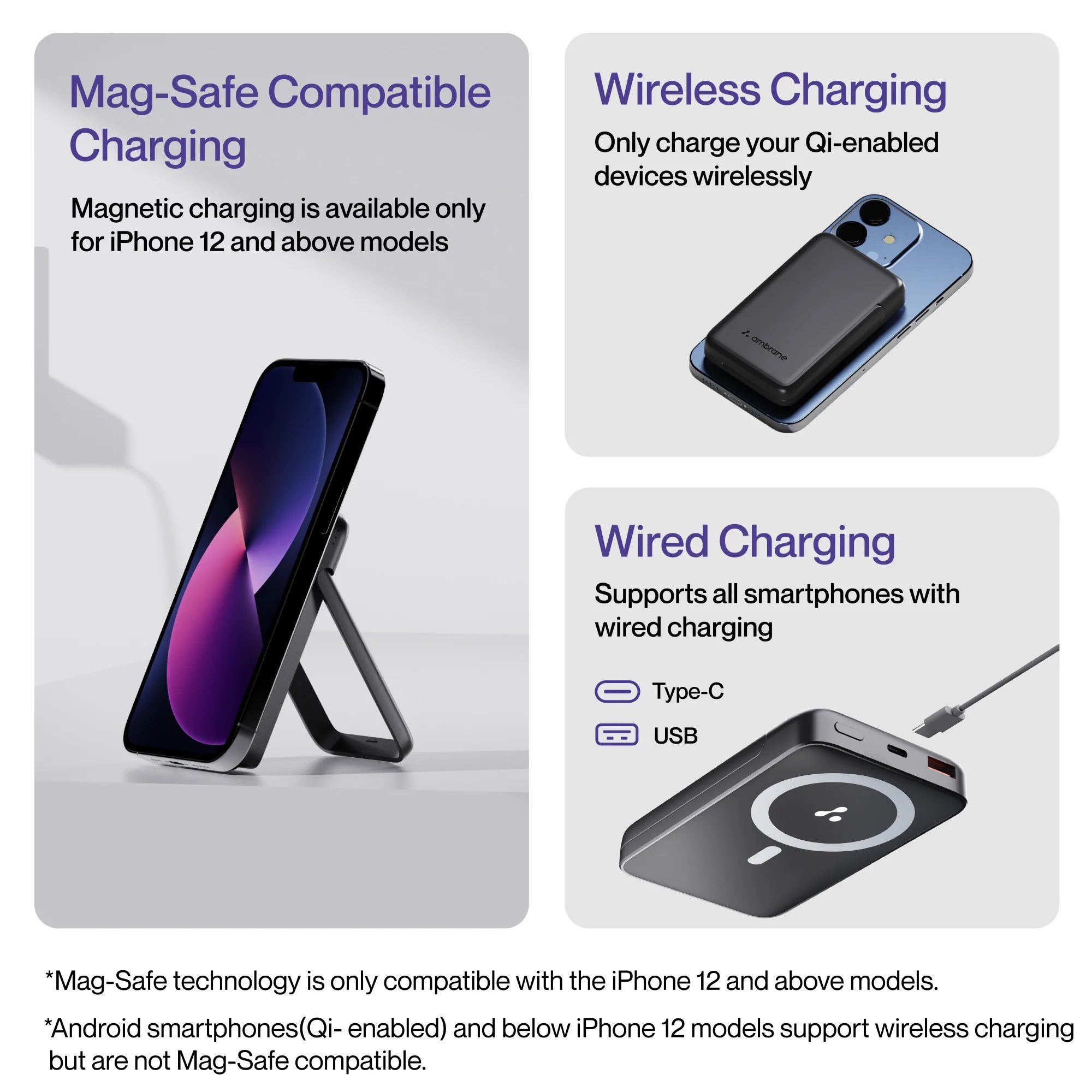 ambrane AeroSync PB 10 10000 mAh 15W Fast Charging Power Bank (1 Type A & 1 Type C Ports, Wireless Charging, Black)_8