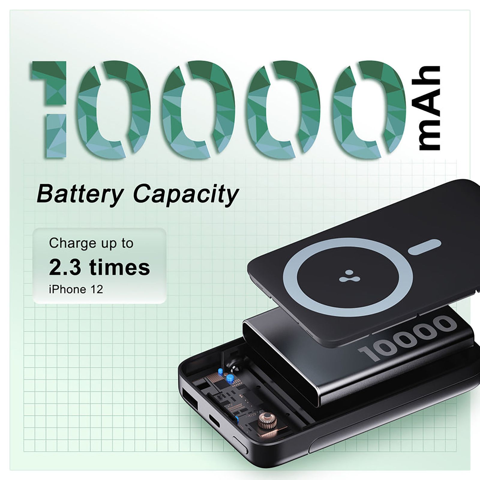 ambrane AeroSync PB 10 10000 mAh 15W Fast Charging Power Bank (1 Type A & 1 Type C Ports, Wireless Charging, Black)_15