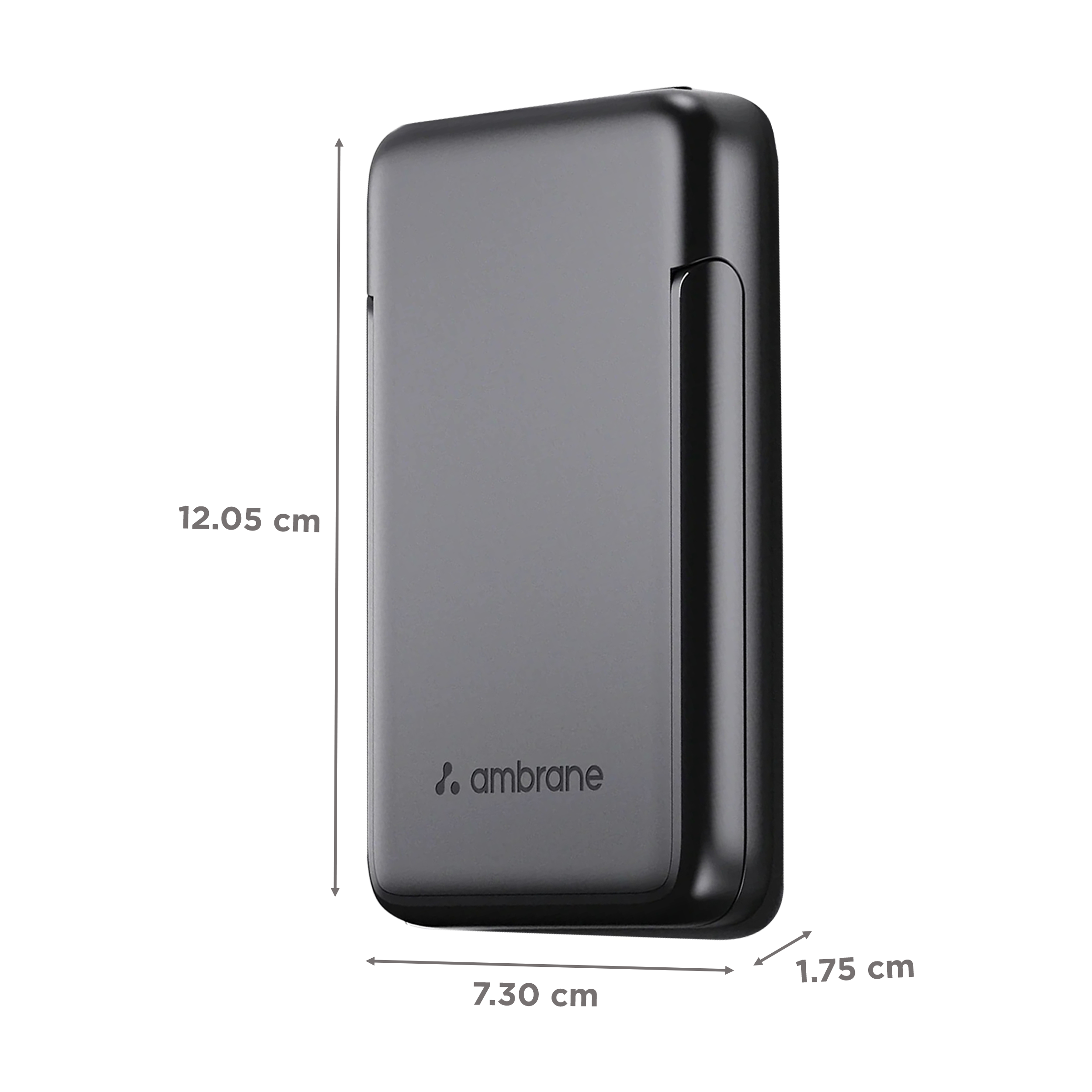 ambrane AeroSync PB 10 10000 mAh 15W Fast Charging Power Bank (1 Type A & 1 Type C Ports, Wireless Charging, Black)_2