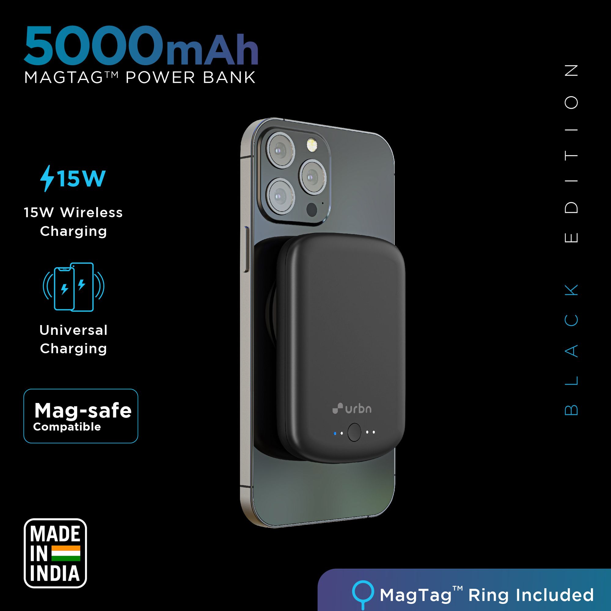 urbn UPR050_BE 5000 mAh 15W Power Bank (1 Type C Port, Black) urbn UPR050_BE 5000 mAh 15W Power Bank (1 Type C Port, Black)_10