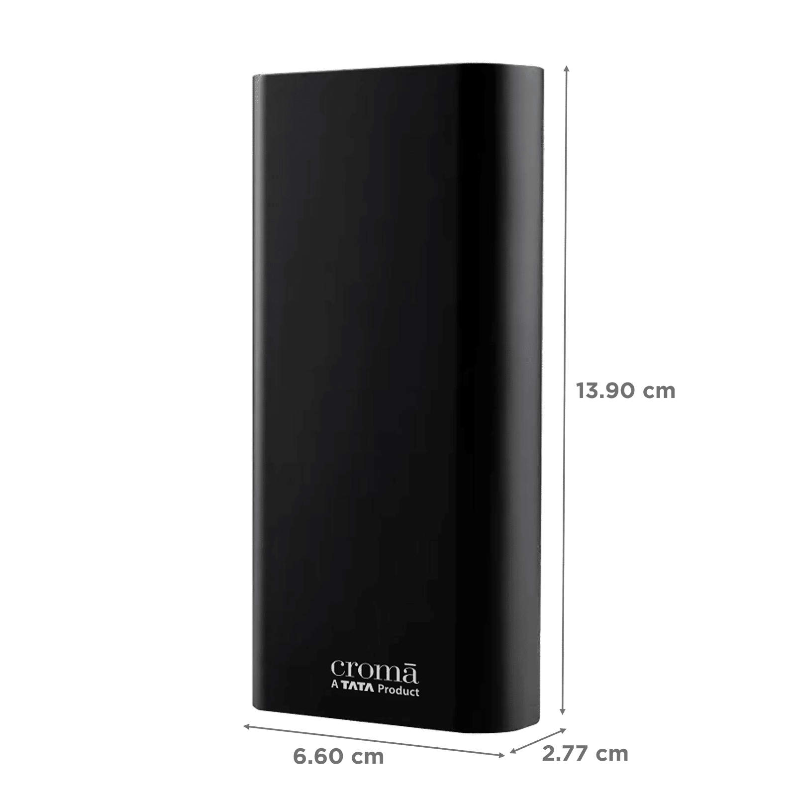 Croma 20000 mAh 22.5W Fast Charging Power Bank (2 Type A, 1 PD Type C & 1 Micro USB Port, Aluminium Casing, Apple Compatible, Black)_3