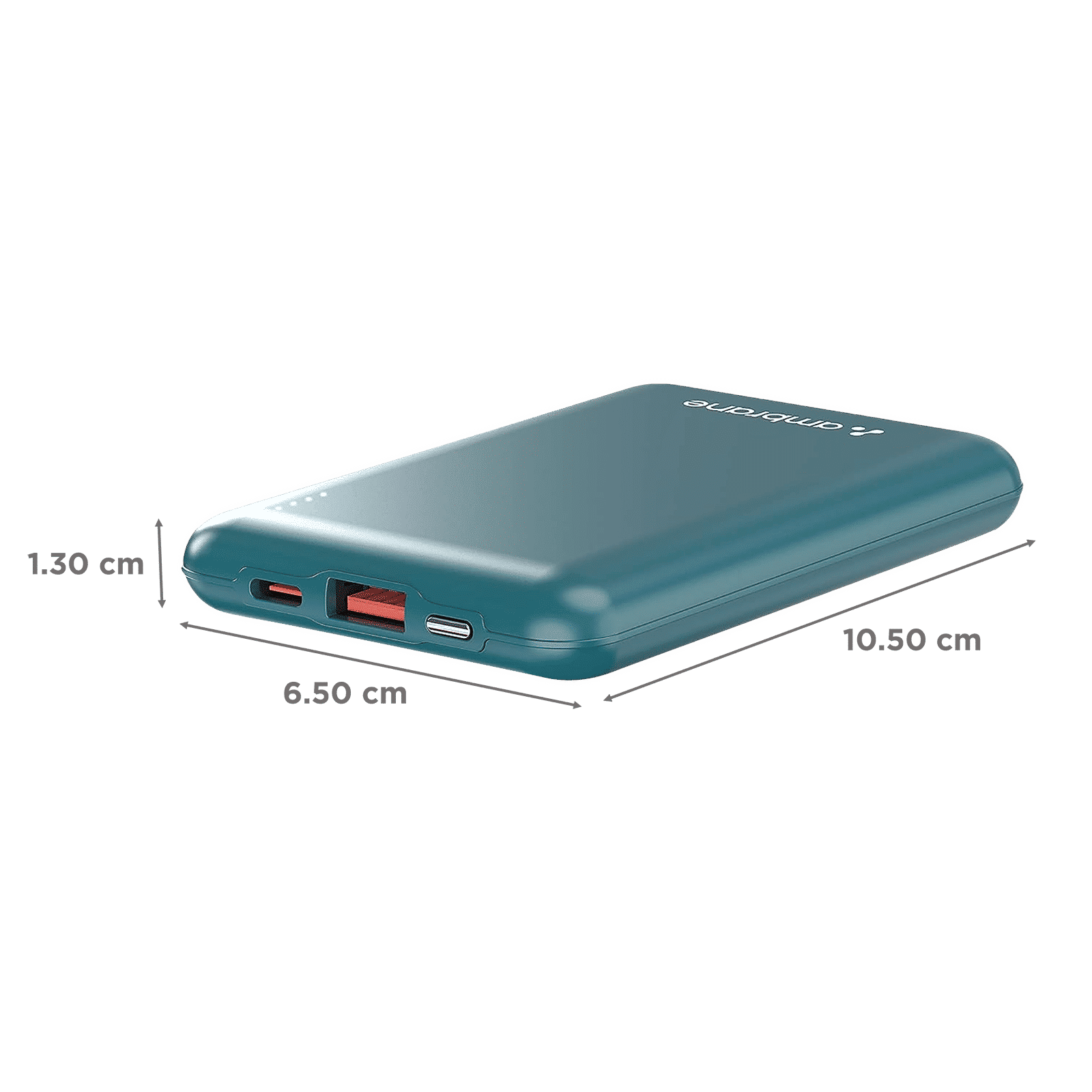 ambrane Powerlit 10000 mAh 22.5W Fast Charging Power Bank (1 Type A and 1 Type C Ports, Dual BoostedSpeed Output, Green) ambrane Powerlit 10000 mAh 22.5W Fast Charging Power Bank (1 Type A and 1 Type C Ports, Dual BoostedSpeed Output, Green)_2