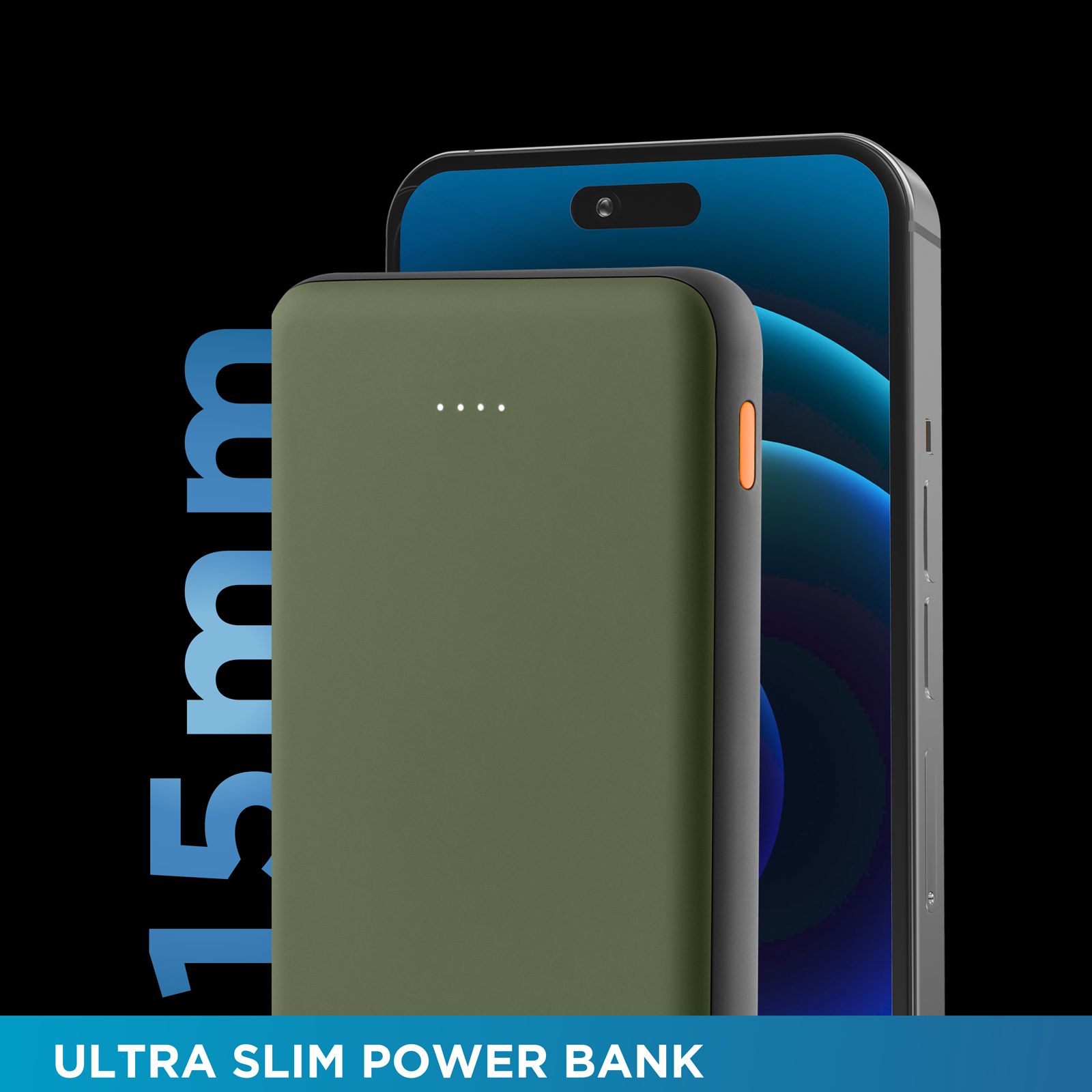 urbn UPR10K 10000 mAh 12W Fast Charging Power Bank (1 USB Type A and 1 Type C Ports, Ultra Slim, Universal Compatibility, Camo)_6