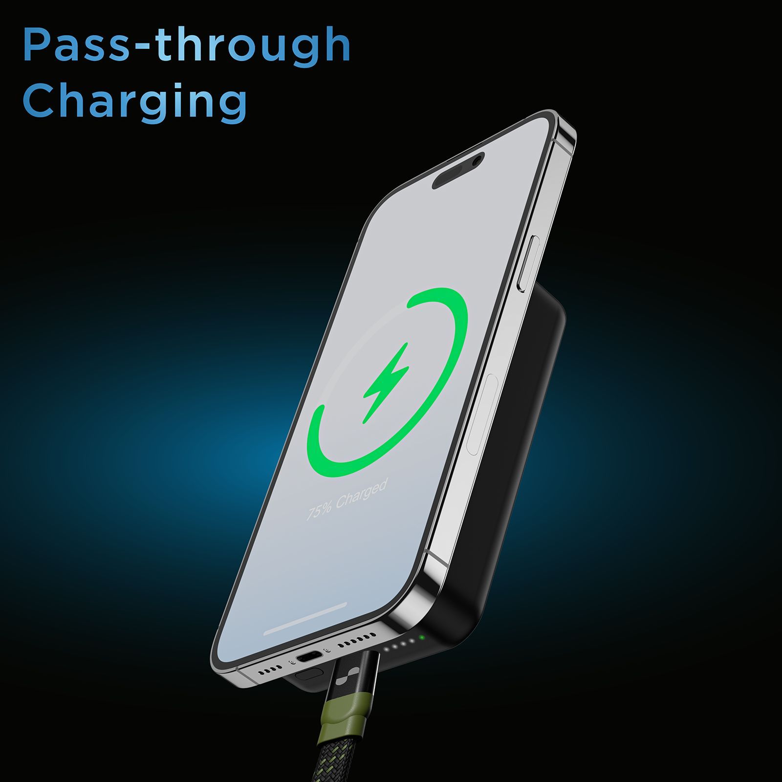 urbn MagTag 10000 mAh 20W Fast Charging Power Bank (2 Type C Ports, Wireless Charging with Stand, Black)_15