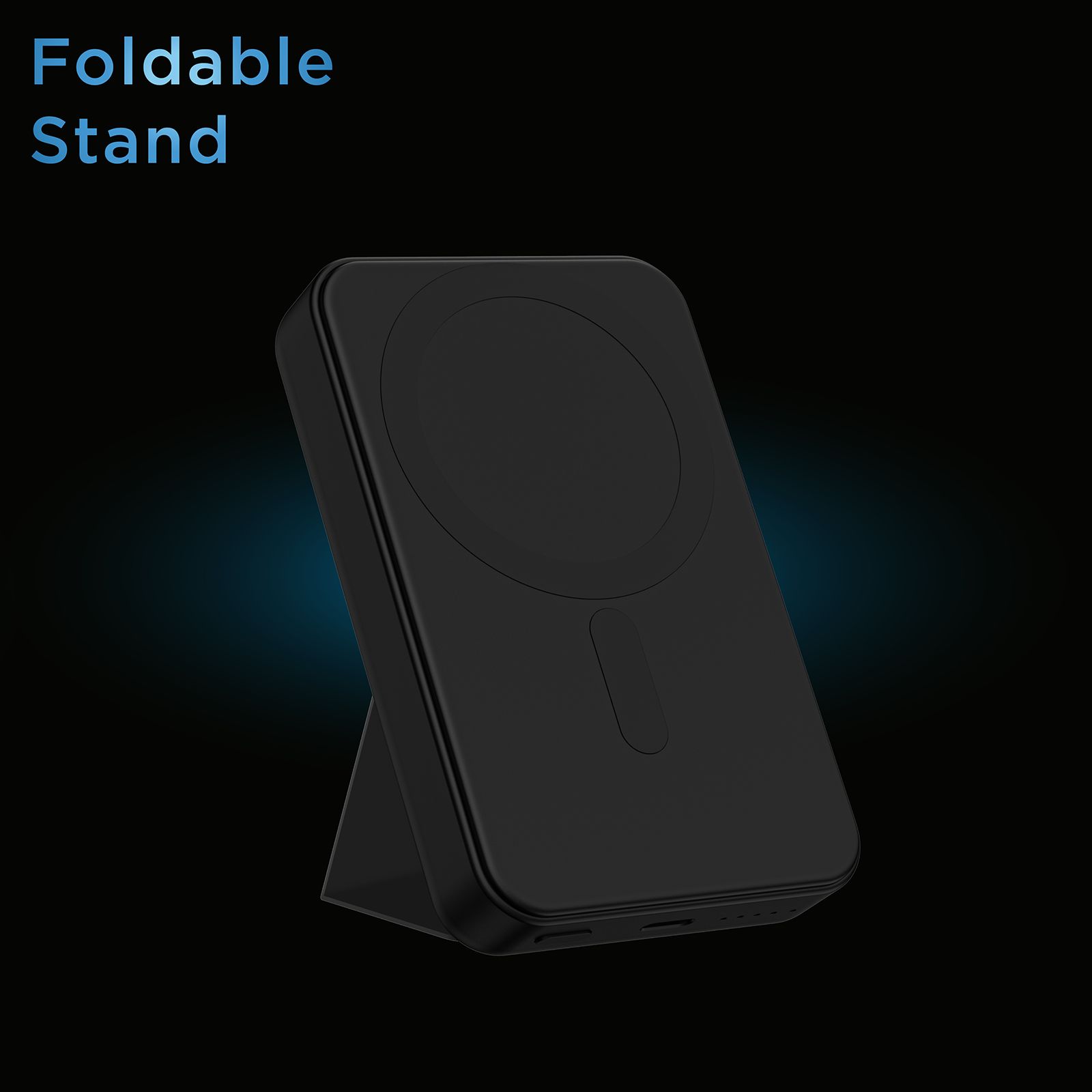 urbn MagTag 10000 mAh 20W Fast Charging Power Bank (2 Type C Ports, Wireless Charging with Stand, Black)_17