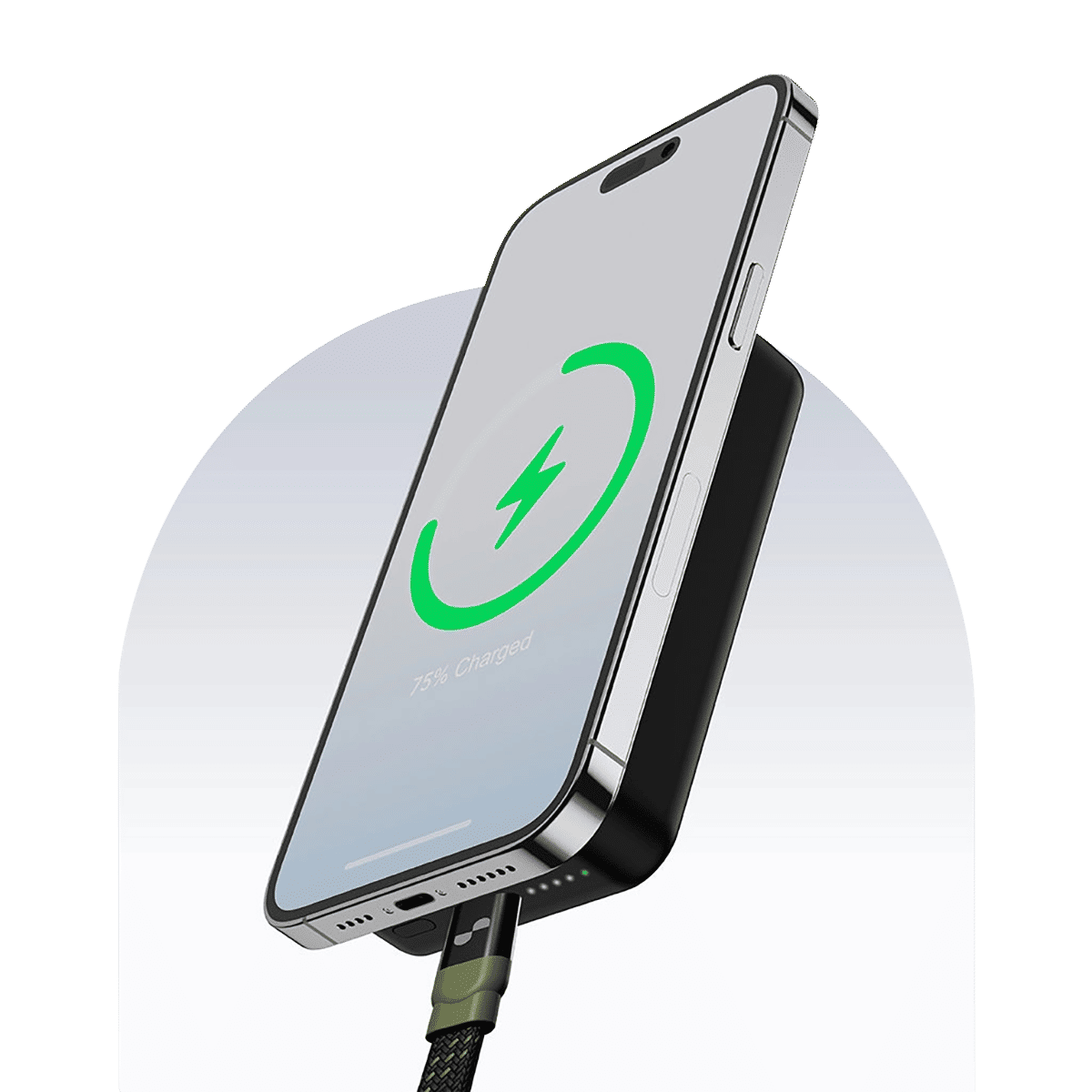 urbn MagTag 10000 mAh 20W Fast Charging Power Bank (2 Type C Ports, Wireless Charging with Stand, Black)_4