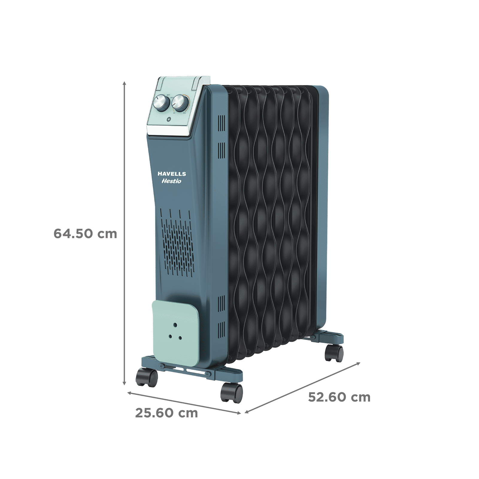 HAVELLS Hestio 2900W PTC Fan Oil Filled Radiator Room Heater with 11 Wave Fins (Thermostatic Heat Control_2