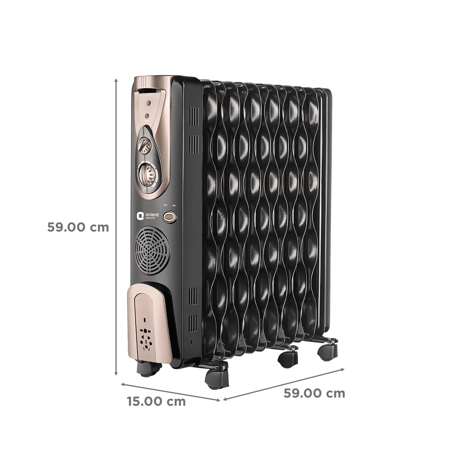 Orient Comforter Collection 2900W PTC Fan Oil Filled Radiator Room Heater with 13 Fins (Auto Shut-off_2