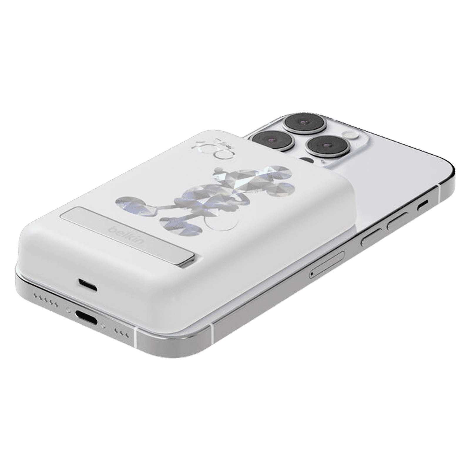 belkin D100 Mickey 5000 mAh 7.5W Fast Charging Power Bank (1 USB Type C Port, Overcharge Protection, Silver)_2