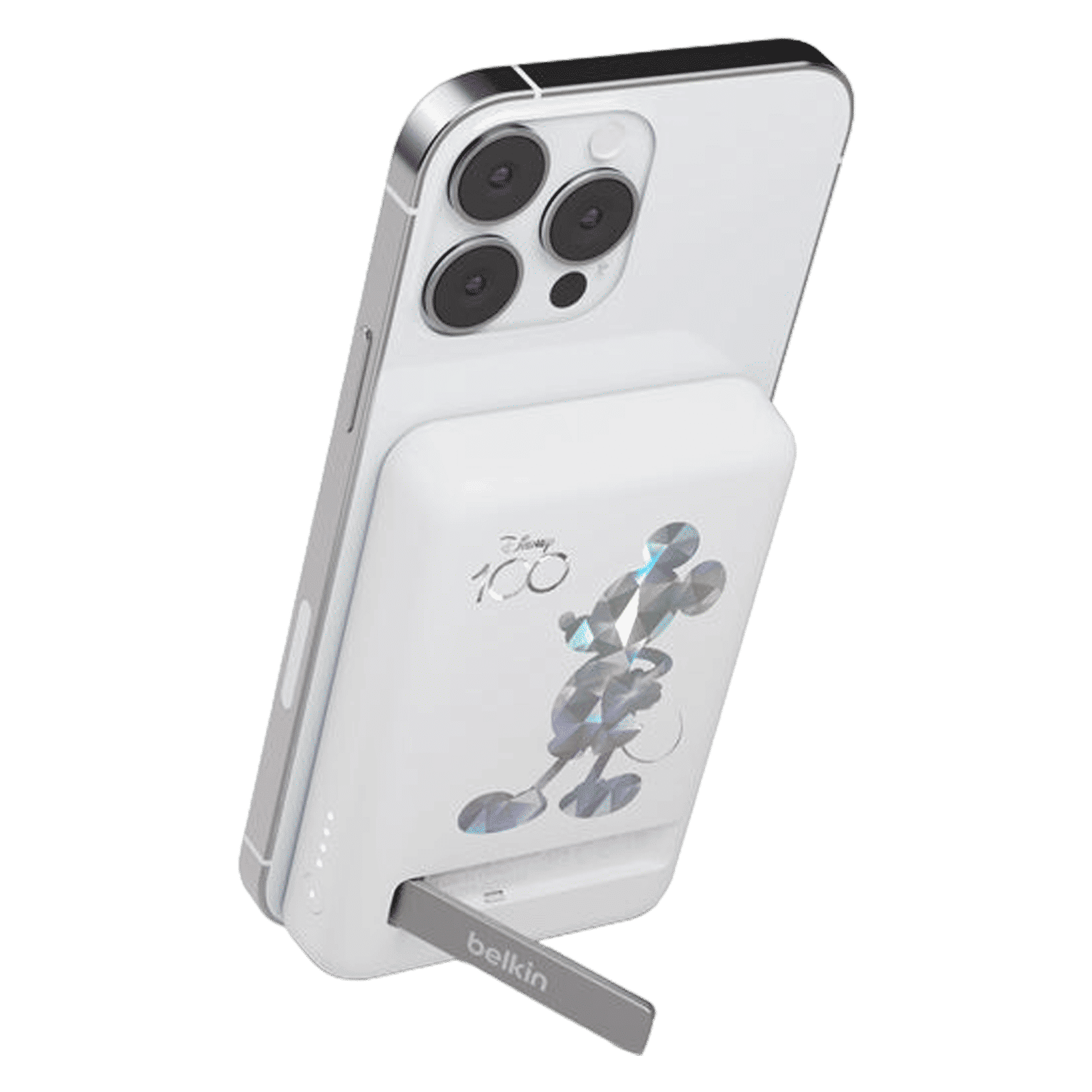 belkin D100 Mickey 5000 mAh 7.5W Fast Charging Power Bank (1 USB Type C Port, Overcharge Protection, Silver)_5