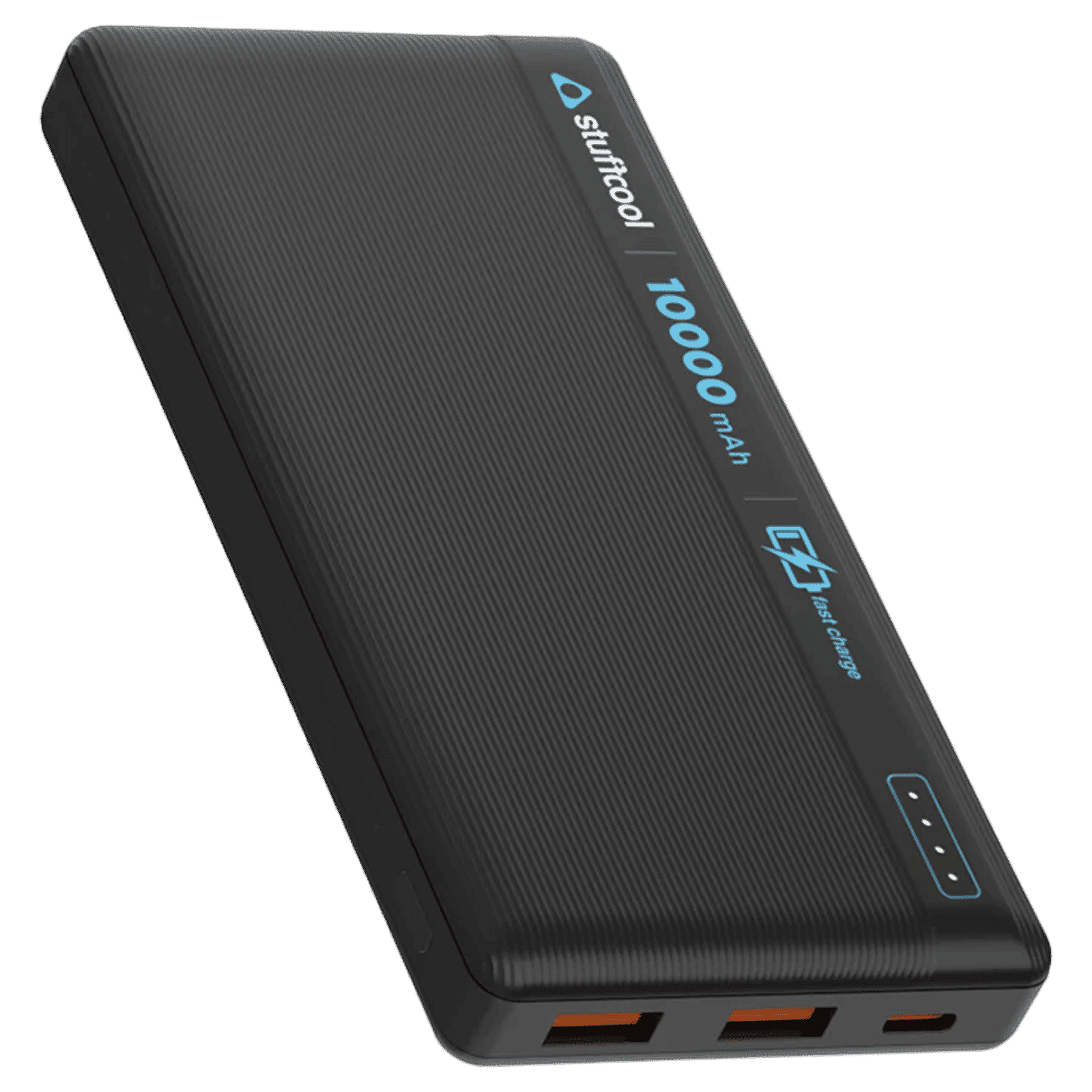 stuffcool Major 10000 mAh 22.5W Fast Charging Power Bank (2 Type A and 1 Type C and Micro USB Ports, LED Indicator, Black)_1