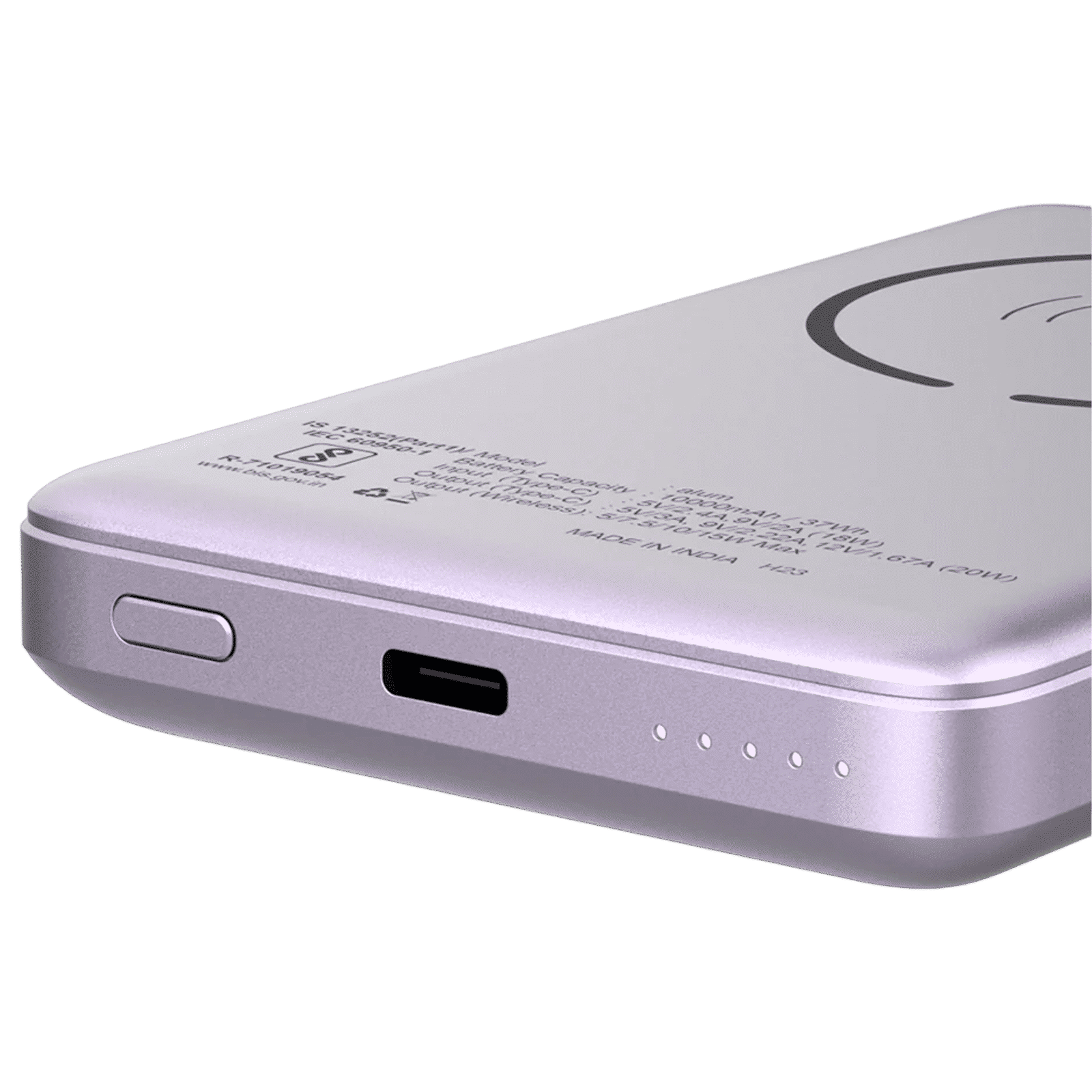 stuffcool Alum 10000 mAh 20W Fast Charging Power Bank (1 Type C Port, Short Circuit Protection, Purple)_3