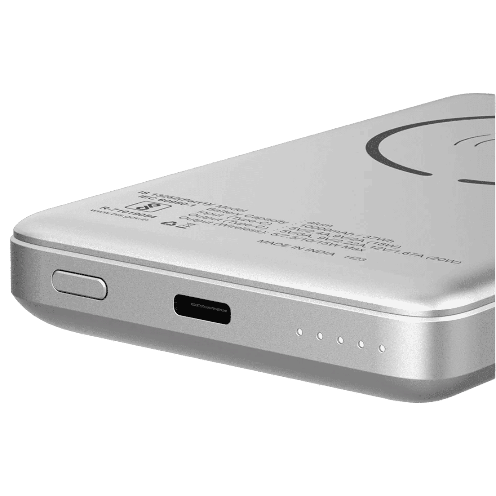 stuffcool Alum 10000 mAh 20W Fast Charging Power Bank (1 Type C Port, Short Circuit Protection, Silver)_3