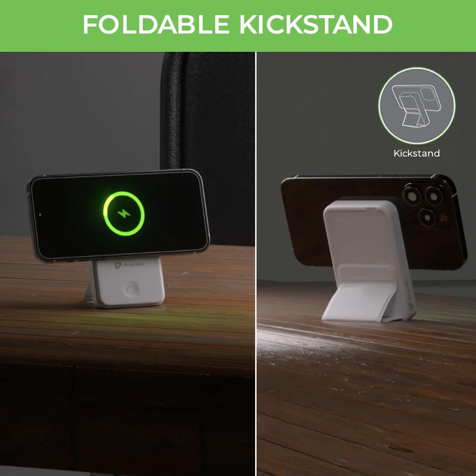 ultraprolink Juice Up Mag 10000 mAh 20W Fast Charging Power Bank (1 Type C Ports, Wireless Charging, White)_7