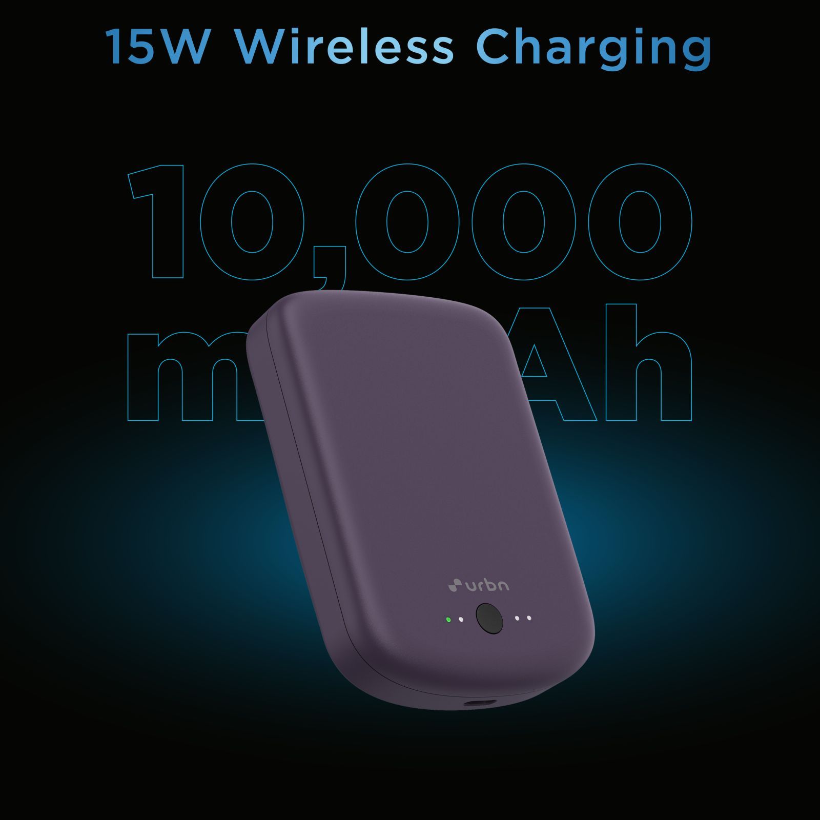 urbn Compact MagTag 10000 mAh 15W Fast Charging Power Bank (1 Type C Ports, MagSafe Compatible, Purple) urbn Compact MagTag 10000 mAh 15W Fast Charging Power Bank (1 Type C Ports, MagSafe Compatible, Purple)_12