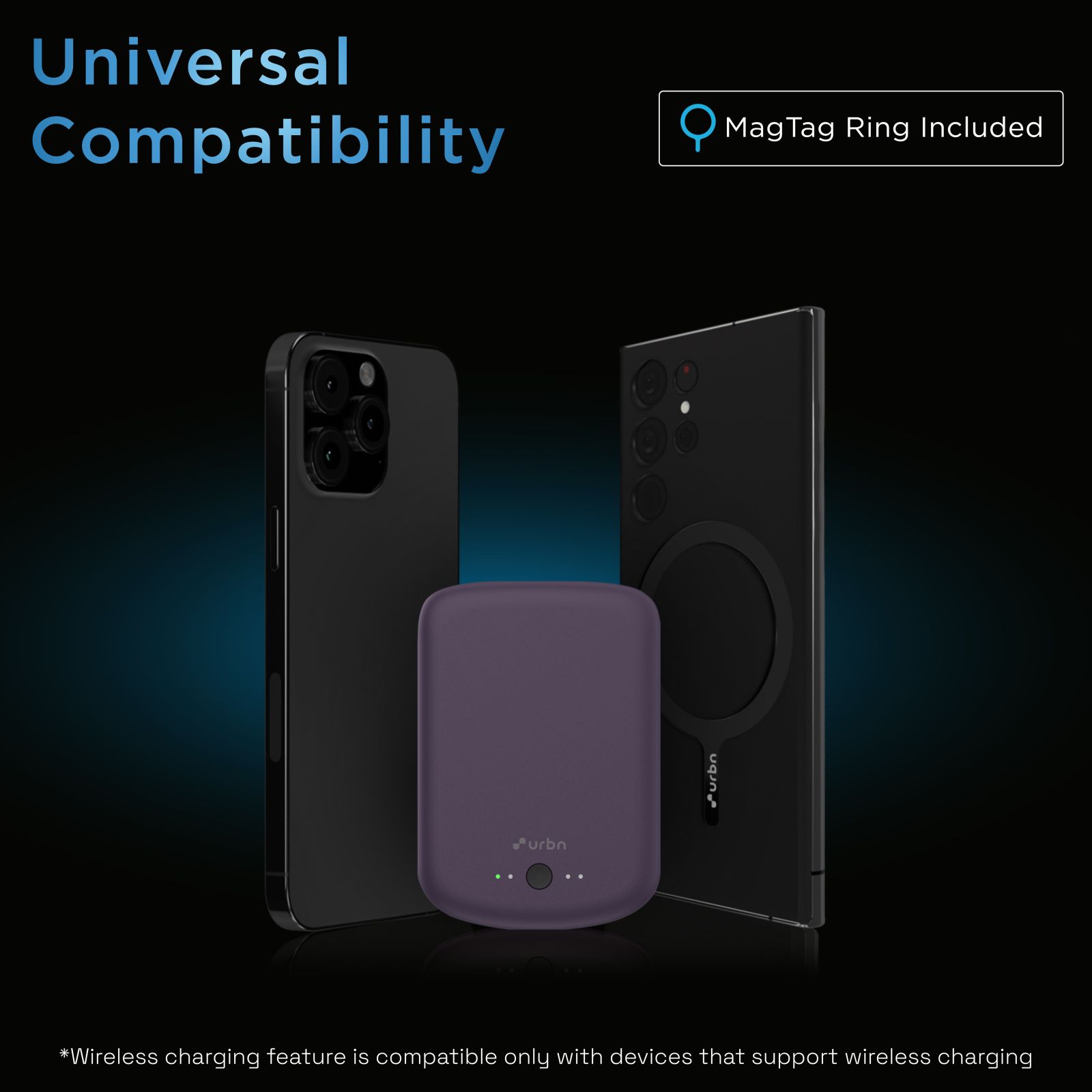 urbn Compact MagTag 10000 mAh 15W Fast Charging Power Bank (1 Type C Ports, MagSafe Compatible, Purple) urbn Compact MagTag 10000 mAh 15W Fast Charging Power Bank (1 Type C Ports, MagSafe Compatible, Purple)_6