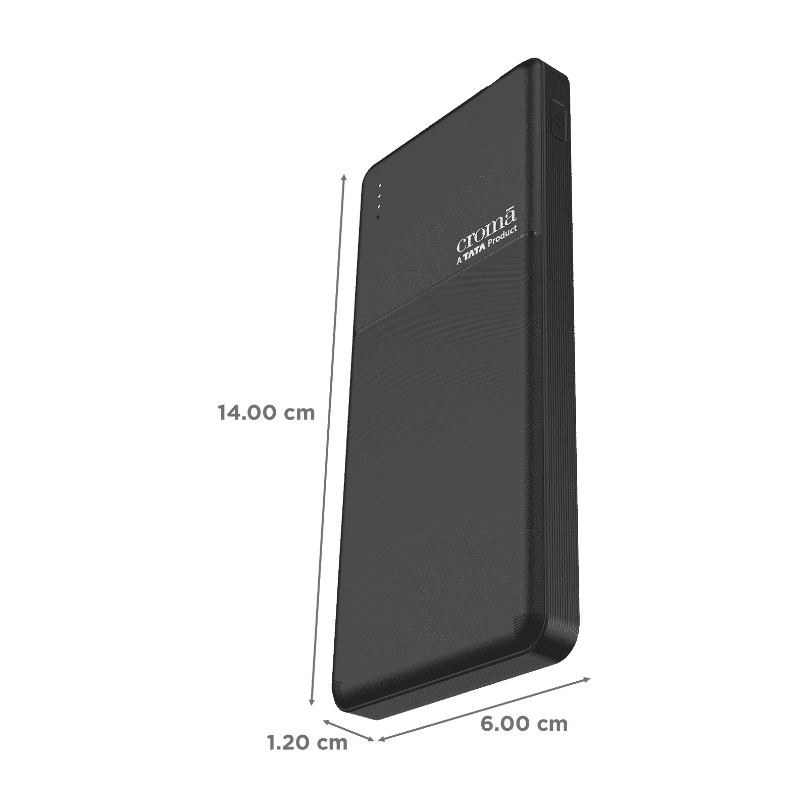 Croma 10000 mAh 22.5W Fast Charging Power Bank (2 Type A & 1 Type C Ports, Multi Layer Protection, Black)_3