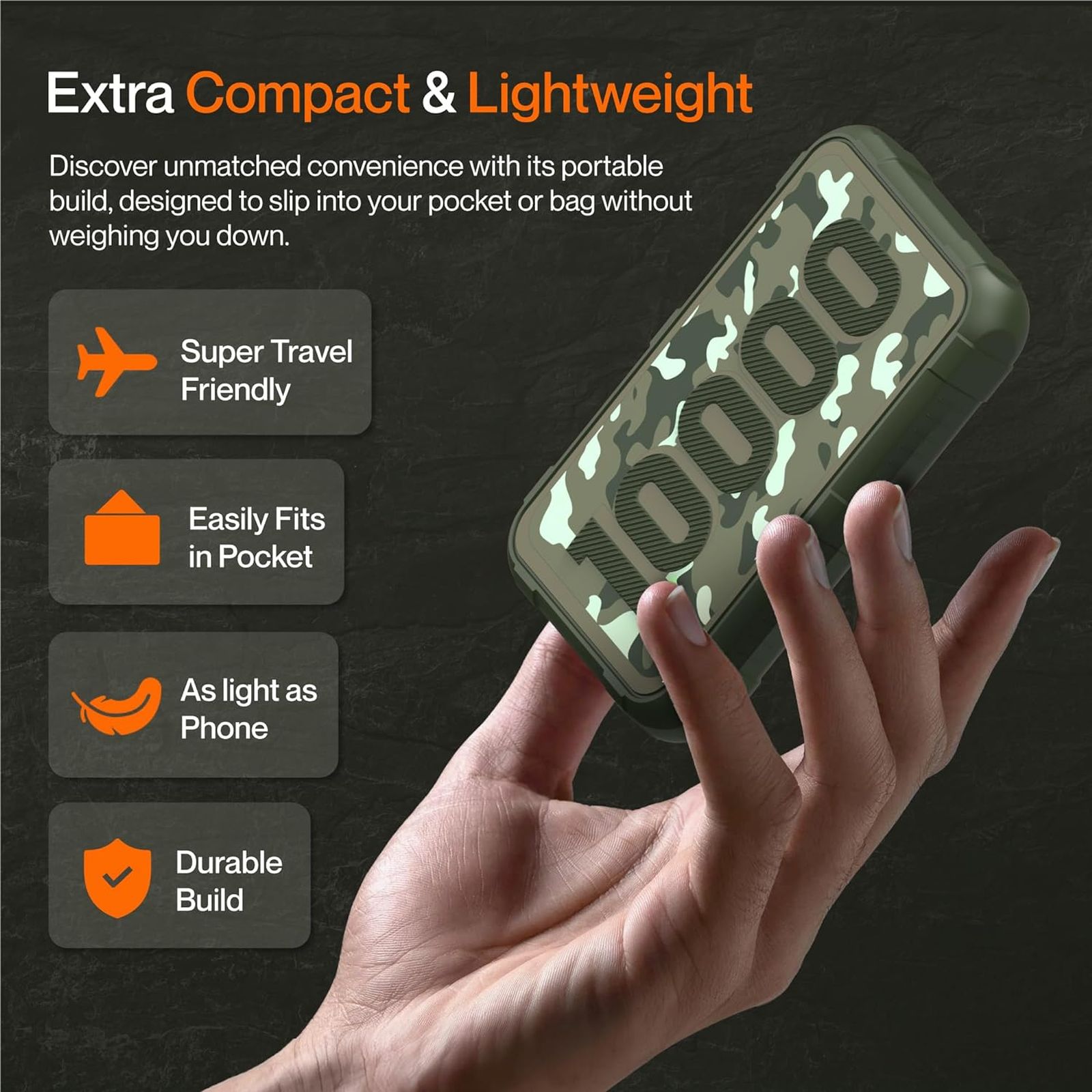 ambrane Force 10000 mAh 22.5W Fast Charging Power Bank (1 Type C & 1 Type A Ports, Multi-Layers of Chipset Protection, Green)_5