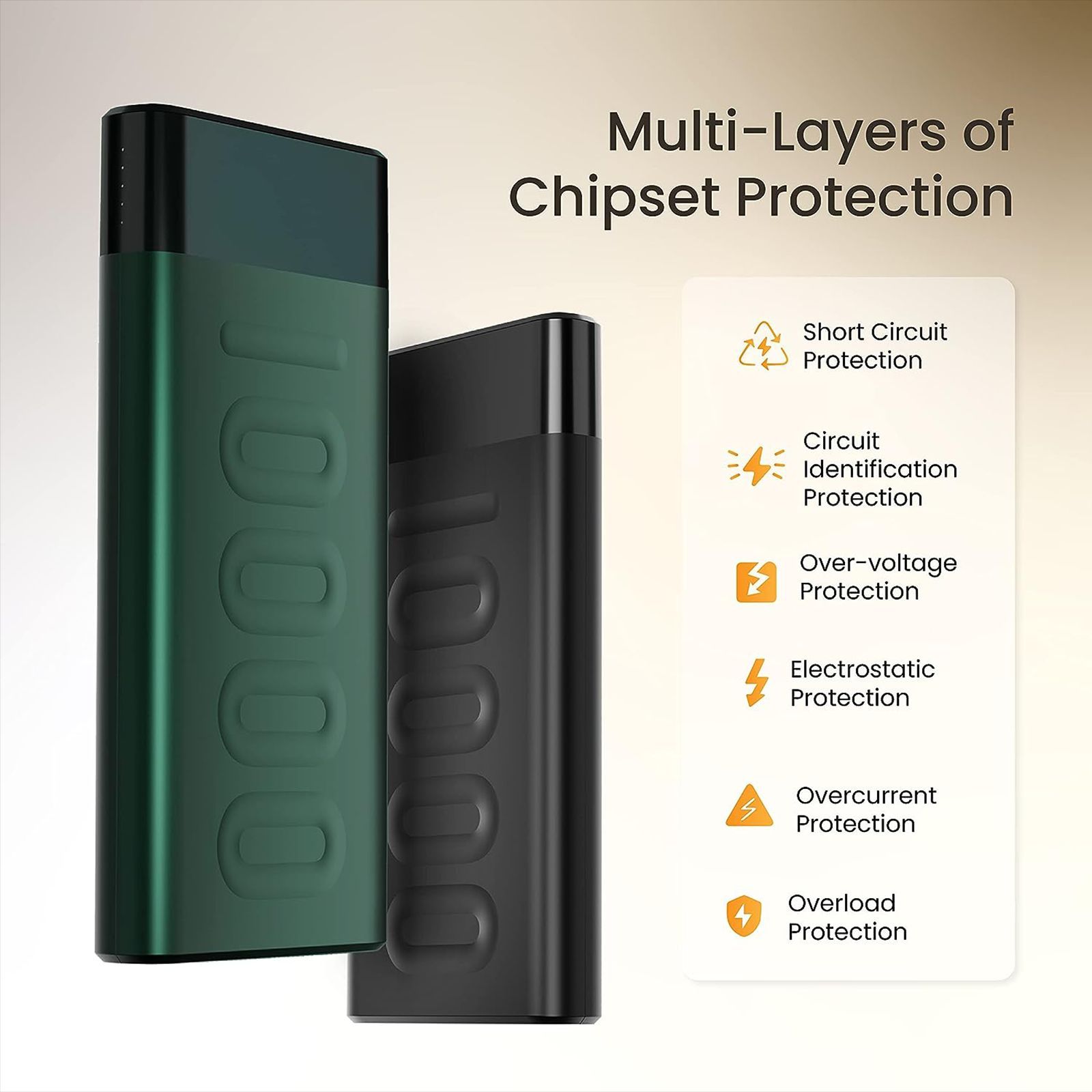 ambrane Stylo 10000 mAh 22.5W Fast Charging Power Bank (1 Type A & 1 Type C Ports, 12 Layers of Advanced Chipset Protection, Green) ambrane Stylo 10000 mAh 22.5W Fast Charging Power Bank (1 Type A & 1 Type C Ports, 12 Layers of Advanced Chipset Protection, Green)_6