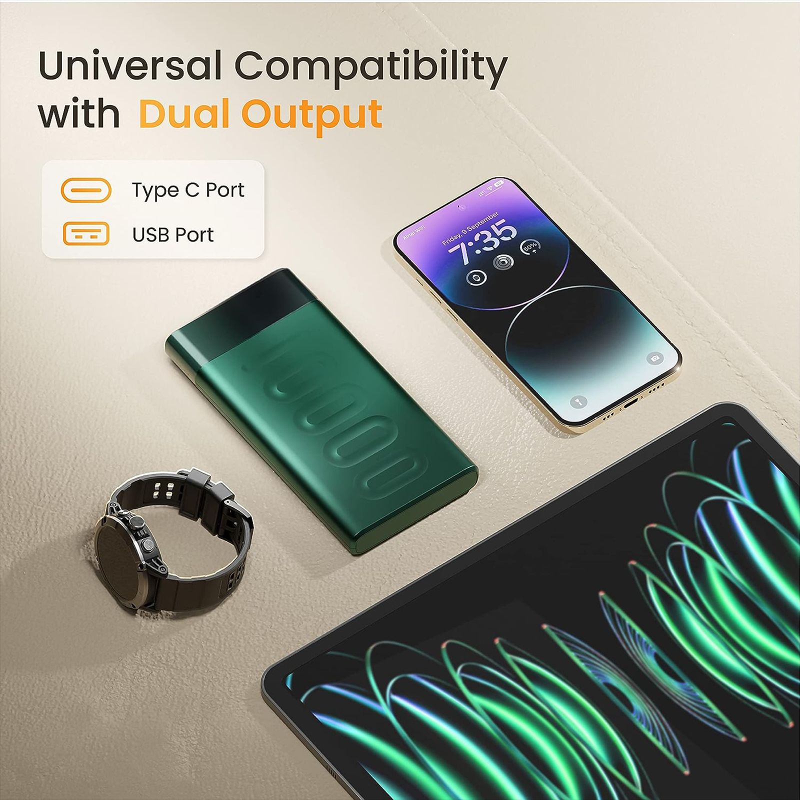 ambrane Stylo 10000 mAh 22.5W Fast Charging Power Bank (1 Type A & 1 Type C Ports, 12 Layers of Advanced Chipset Protection, Green) ambrane Stylo 10000 mAh 22.5W Fast Charging Power Bank (1 Type A & 1 Type C Ports, 12 Layers of Advanced Chipset Protection, Green)_8