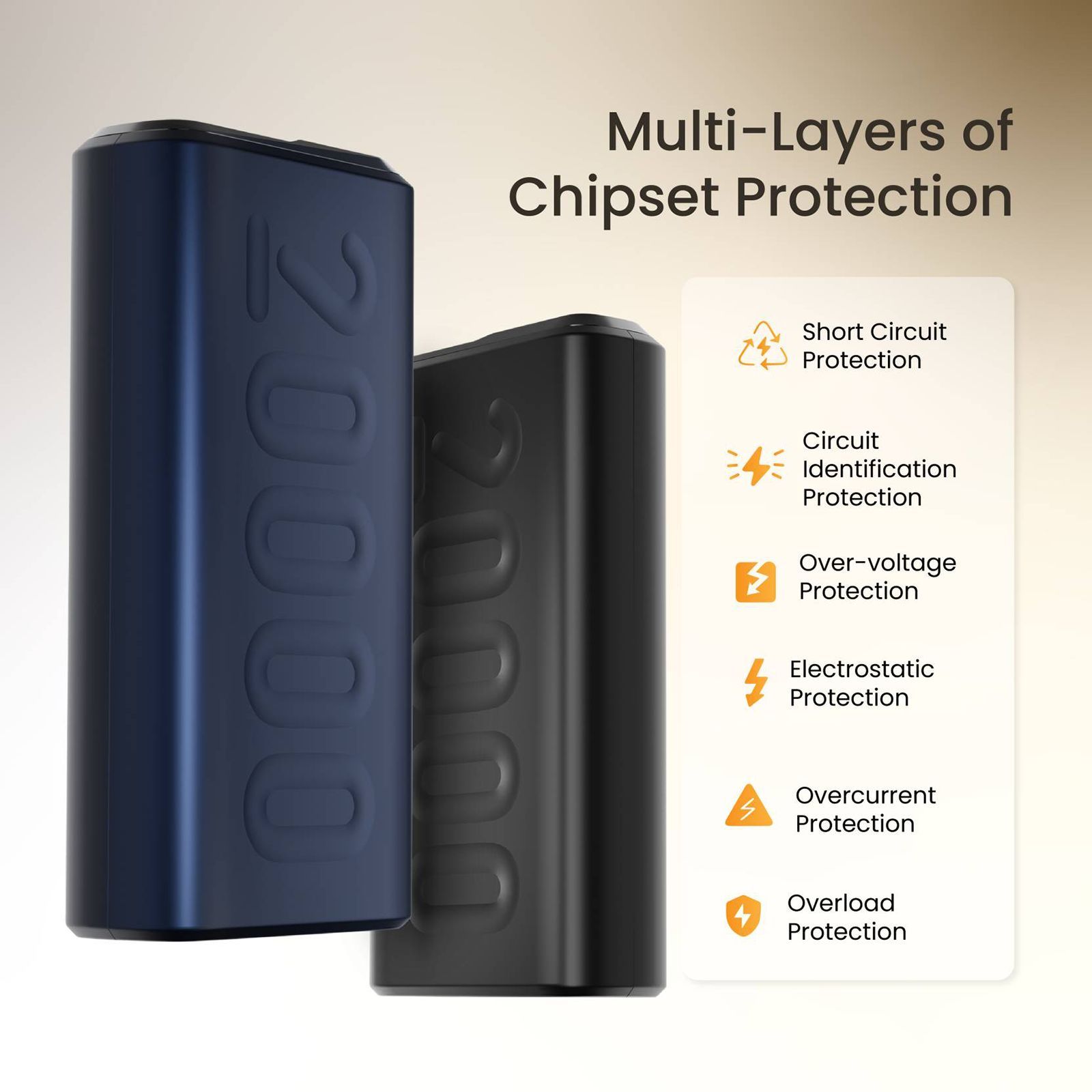 ambrane Stylo 20000 mAh 22.5W Fast Charging Power Bank (2 Type A & 1 Type C Ports, 12 Layers of Advanced Chipset Protection, Blue)_6