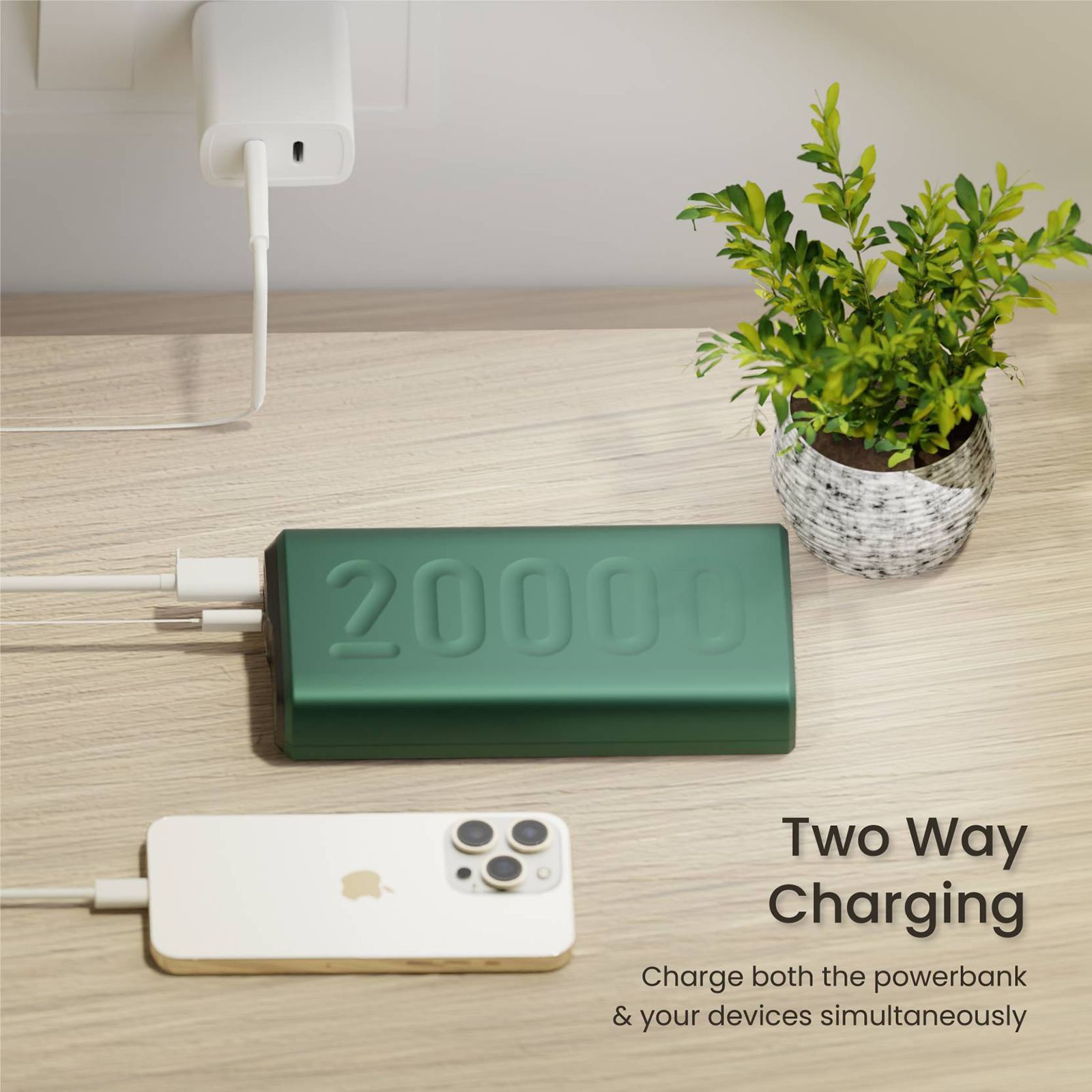 ambrane Stylo 20000 mAh 22.5W Fast Charging Power Bank (2 Type A & 1 Type C Ports, 12 Layers of Advanced Chipset Protection, Green) ambrane Stylo 20000 mAh 22.5W Fast Charging Power Bank (2 Type A & 1 Type C Ports, 12 Layers of Advanced Chipset Protection, Green)_9