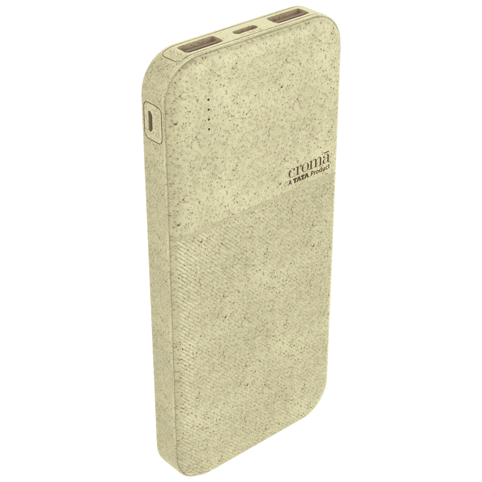 Croma 10000 mAh 22.5W Fast Charging Power Bank (2 Type A & 1 Type C Ports, Recycled Plastic Casing, Short Circuit Protection, Brown) Croma 10000 mAh 22.5W Fast Charging Power Bank (2 Type A & 1 Type C Ports, Recycled Plastic Casing, Short Circuit Protection, Brown)_1