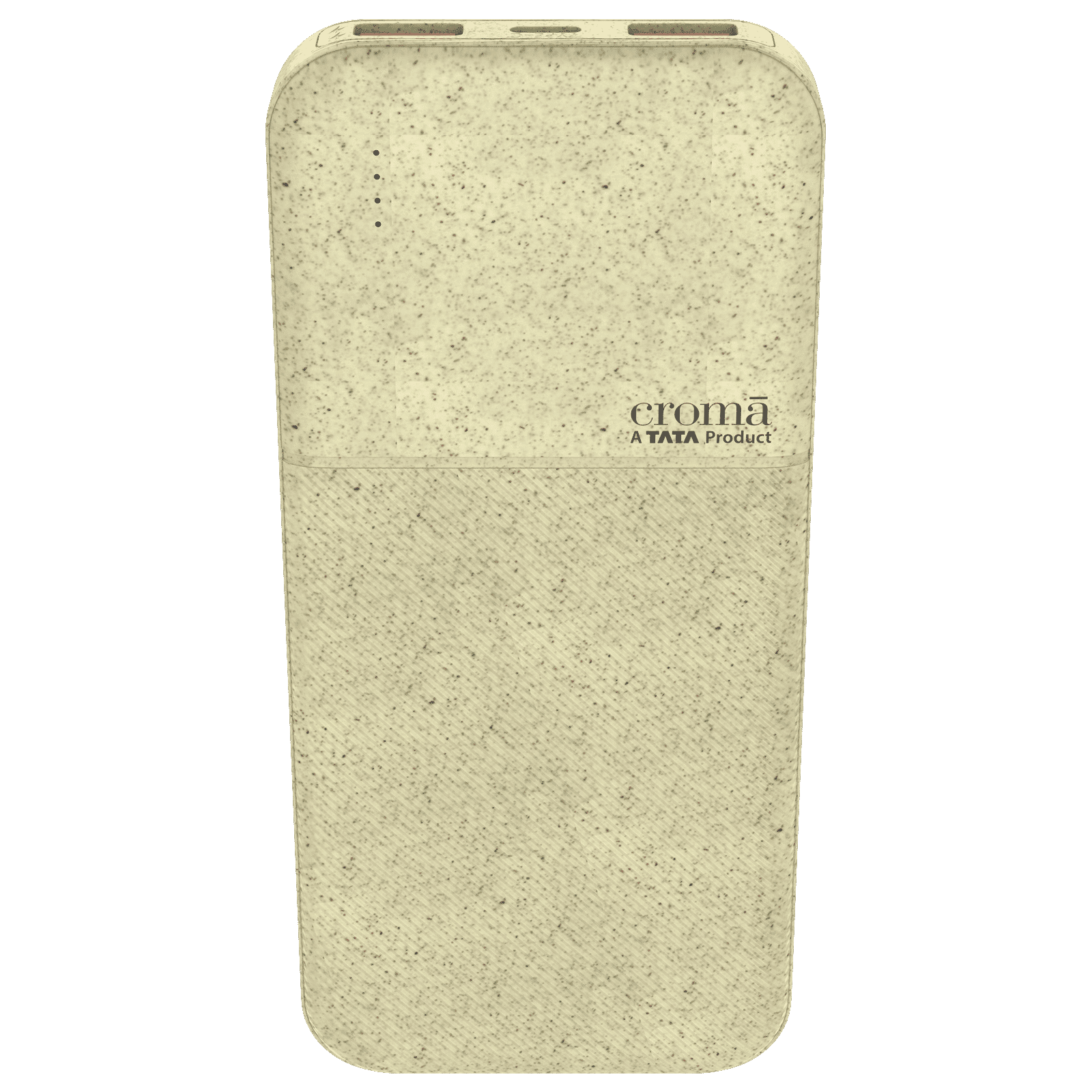 Croma 10000 mAh 22.5W Fast Charging Power Bank (2 Type A & 1 Type C Ports, Recycled Plastic Casing, Short Circuit Protection, Brown)_10