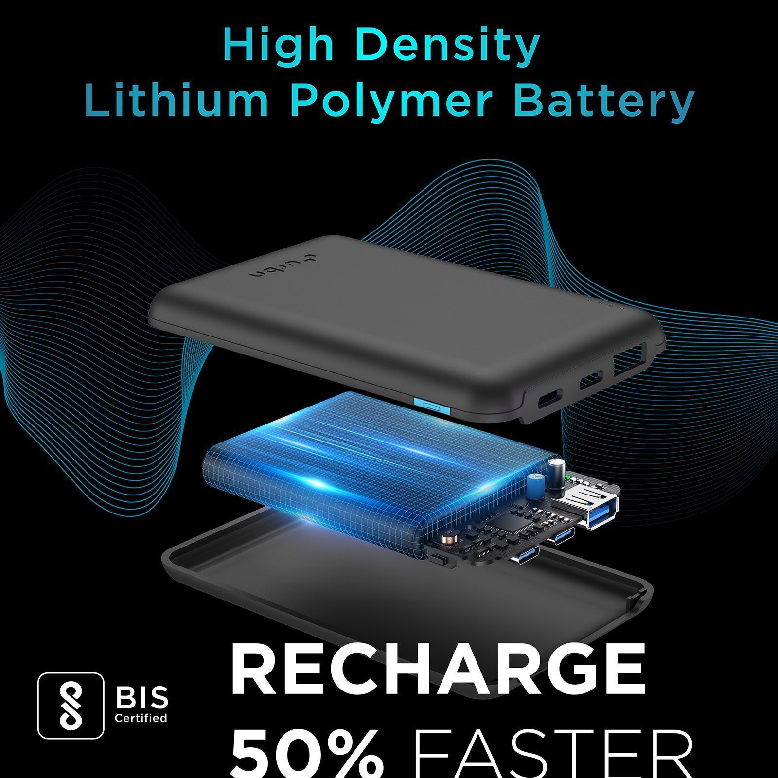 urbn Nano Slim 10000 mAh 22.5W Fast Charging Power Bank (2 Type C & 1 Type A Ports, 12 Layers Circuit Protection, Black) urbn Nano Slim 10000 mAh 22.5W Fast Charging Power Bank (2 Type C & 1 Type A Ports, 12 Layers Circuit Protection, Black)_9