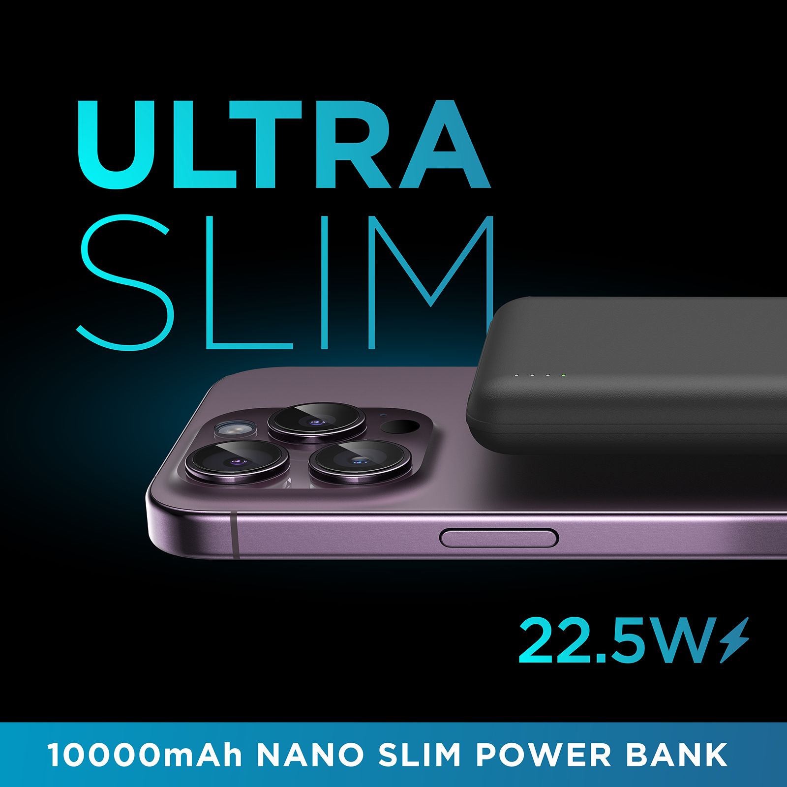 urbn Nano Slim 10000 mAh 22.5W Fast Charging Power Bank (2 Type C & 1 Type A Ports, 12 Layers Circuit Protection, Black) urbn Nano Slim 10000 mAh 22.5W Fast Charging Power Bank (2 Type C & 1 Type A Ports, 12 Layers Circuit Protection, Black)_16