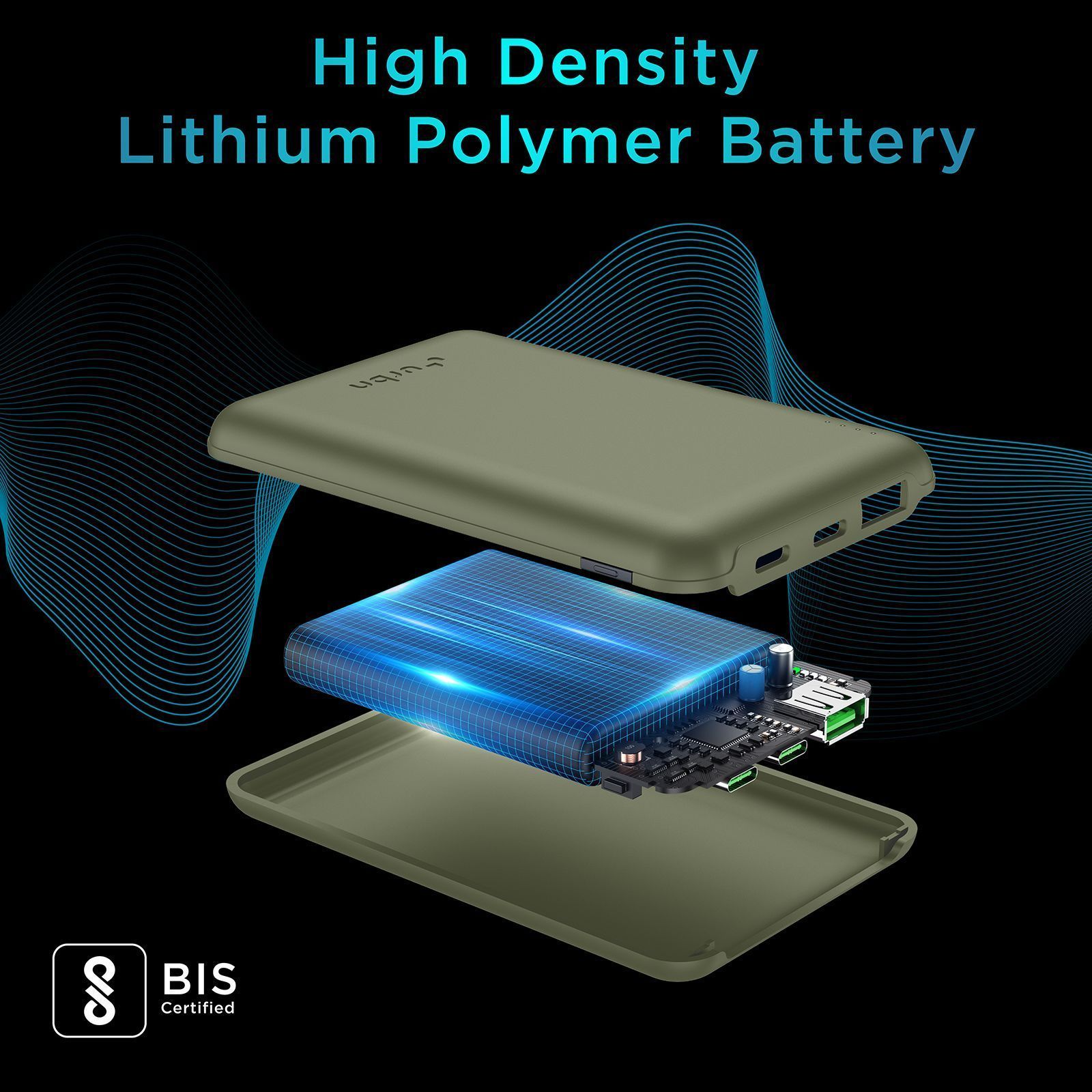 urbn Nano Slim 10000 mAh 22.5W Fast Charging Power Bank (2 Type C & 1 Type A Ports, 12 Layers Circuit Protection, Camo)_9