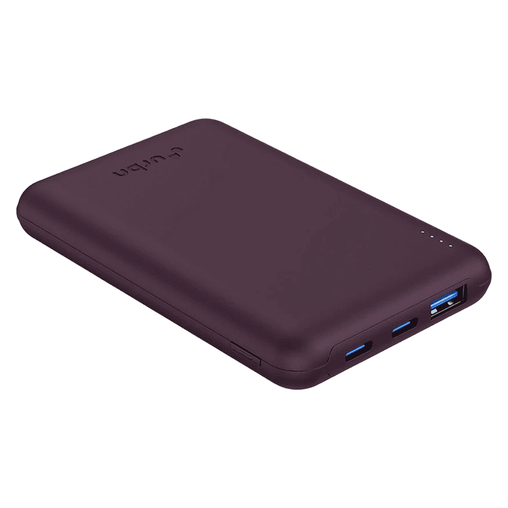 urbn Nano Slim 10000 mAh 22.5W Fast Charging Power Bank (2 Type C & 1 Type A Ports, 12 Layers Circuit Protection, Purple)_5