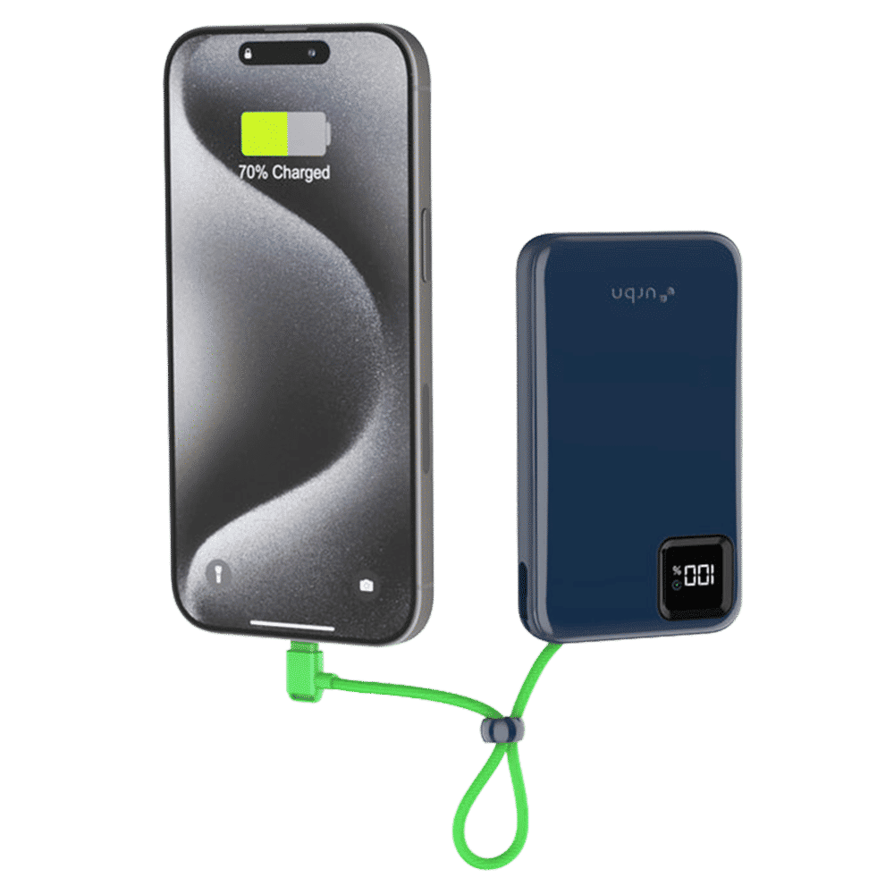 urbn Ultra Link 10000 mAh 22.5W Fast Charging Power Bank (1 Type A & 2 Type C Ports, Smart LED Display, Blue)_5