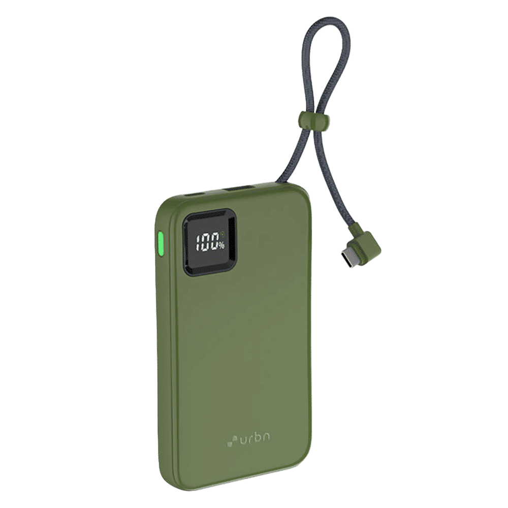urbn Ultra Link 10000 mAh 22.5W Fast Charging Power Bank (1 Type A & 2 Type C Ports, Smart LED Display, Camo)_4