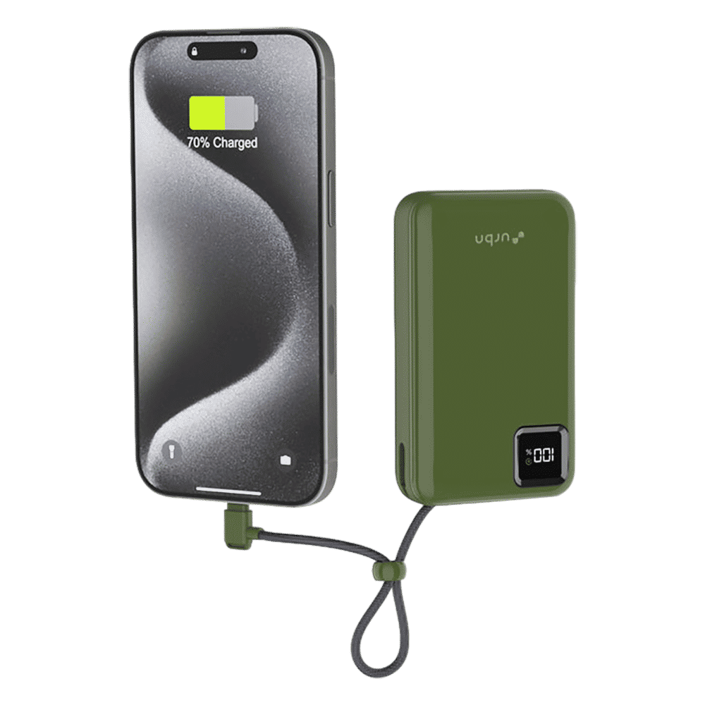 urbn Ultra Link 20000 mAh 22.5W Fast Charging Power Bank (1 Type A & 2 Type C Ports, Smart LED Display, Camo) urbn Ultra Link 20000 mAh 22.5W Fast Charging Power Bank (1 Type A & 2 Type C Ports, Smart LED Display, Camo)_5