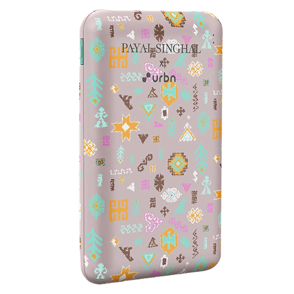 urbn Nano Slim Payal Singhal Edition 10000 mAh 22.5W Fast Charging Power Bank (1 Type A & 2 Type C Ports, 12 Layer Circuit Protection, PS Pink)_5