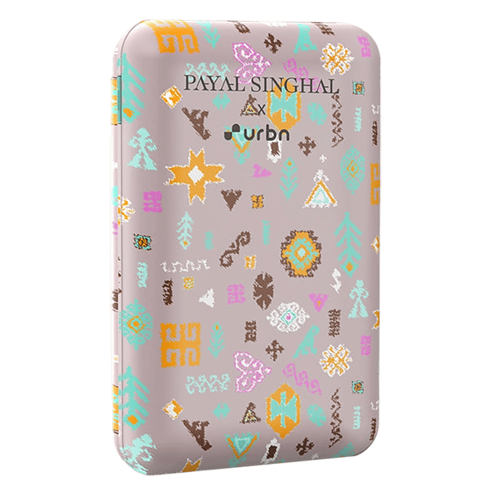 urbn Nano Slim Payal Singhal Edition 20000 mAh 22.5W Fast Charging Power Bank (1 Type A & 2 Type C Ports, 12 Layer Circuit Protection, PS Pink)_1