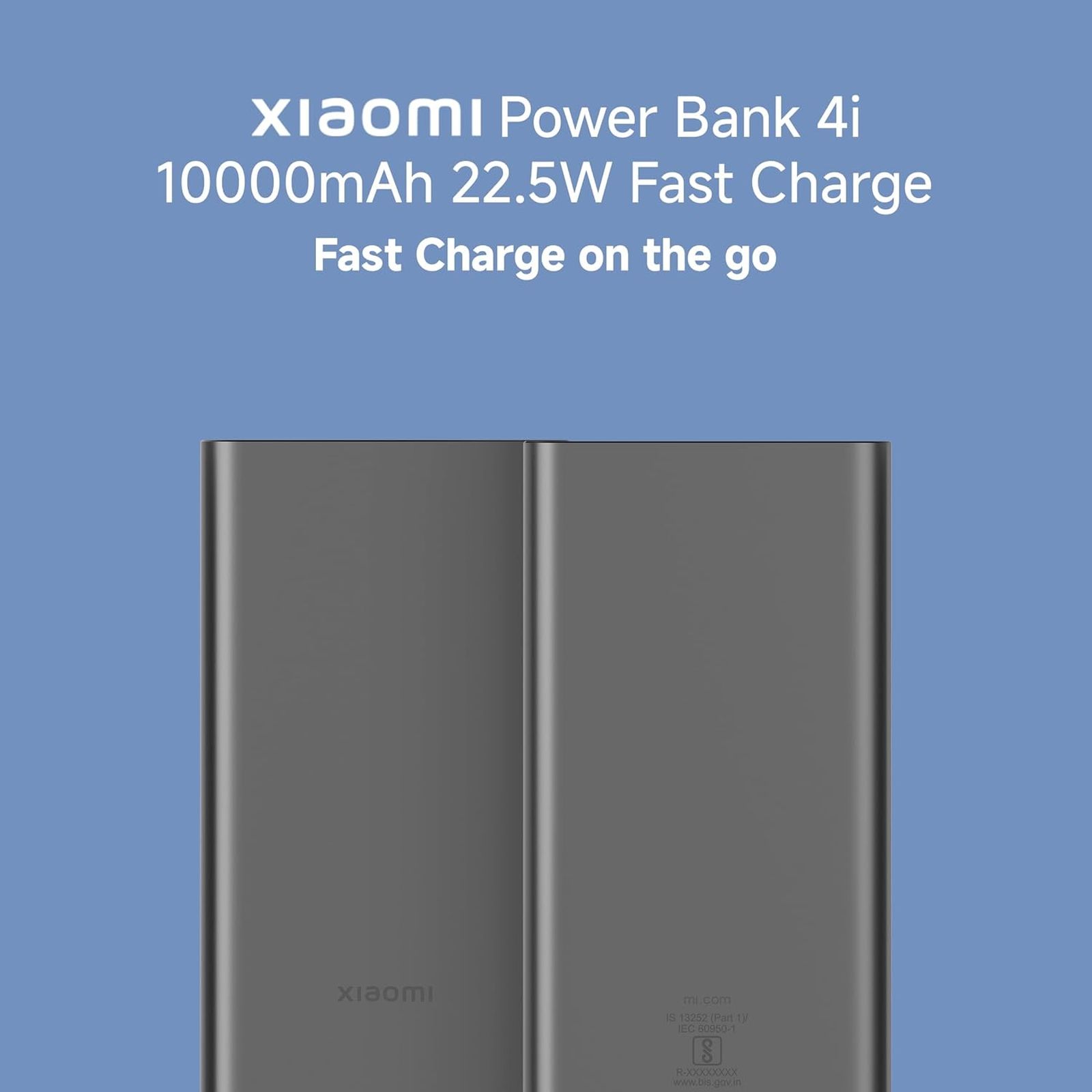 Xiaomi 4i 10000 mAh 22.5W Fast Charging Power Bank (2 Type A & 1 Type C Ports, QC 3.0 Support, Classic Black)_5