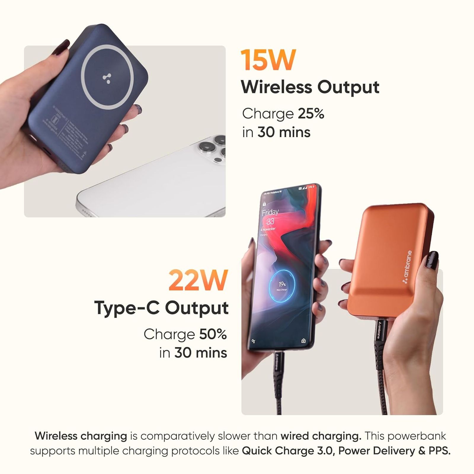 ambrane AeroSync PB Prime 10000 mAh 22W Fast Charging Power Bank (1 Type C Ports, Premium Metallic Body, MagSafe Compatible, Titanium) ambrane AeroSync PB Prime 10000 mAh 22W Fast Charging Power Bank (1 Type C Ports, Premium Metallic Body, MagSafe Compatible, Titanium)_6