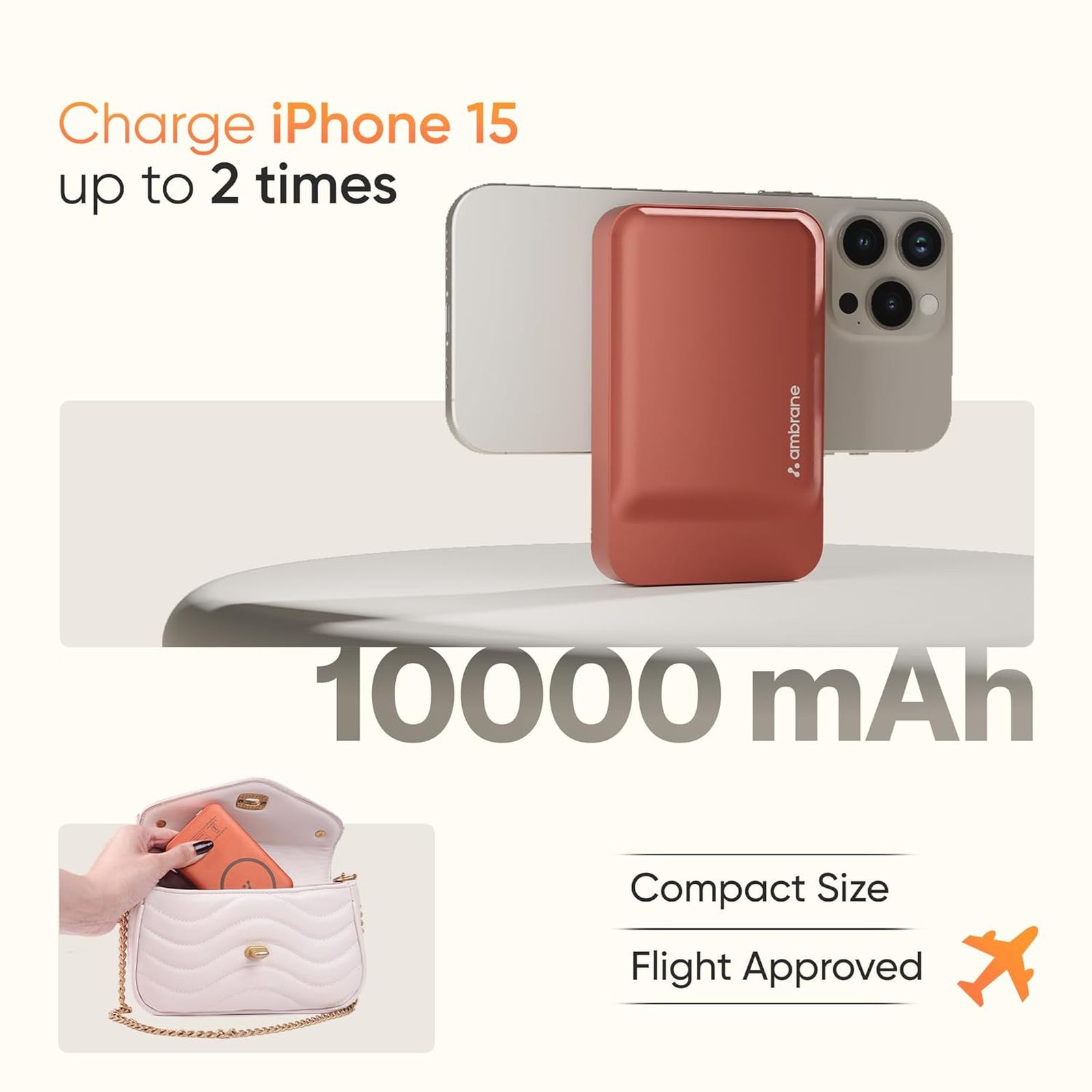 ambrane AeroSync PB Prime 10000 mAh 22W Fast Charging Power Bank (1 Type C Ports, Premium Metallic Body, MagSafe Compatible, Titanium) ambrane AeroSync PB Prime 10000 mAh 22W Fast Charging Power Bank (1 Type C Ports, Premium Metallic Body, MagSafe Compatible, Titanium)_4