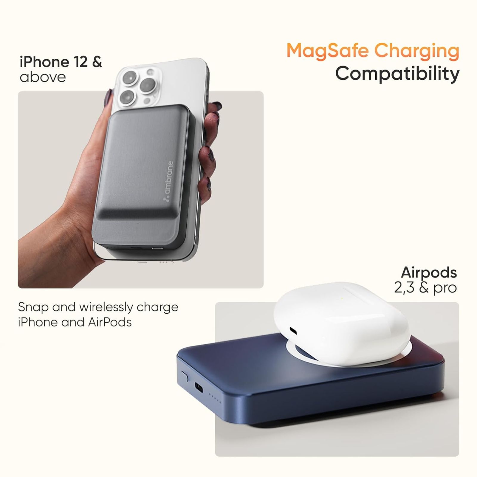 ambrane AeroSync PB Prime 10000 mAh 22W Fast Charging Power Bank (1 Type C Ports, Premium Metallic Body, MagSafe Compatible, Blue)_5