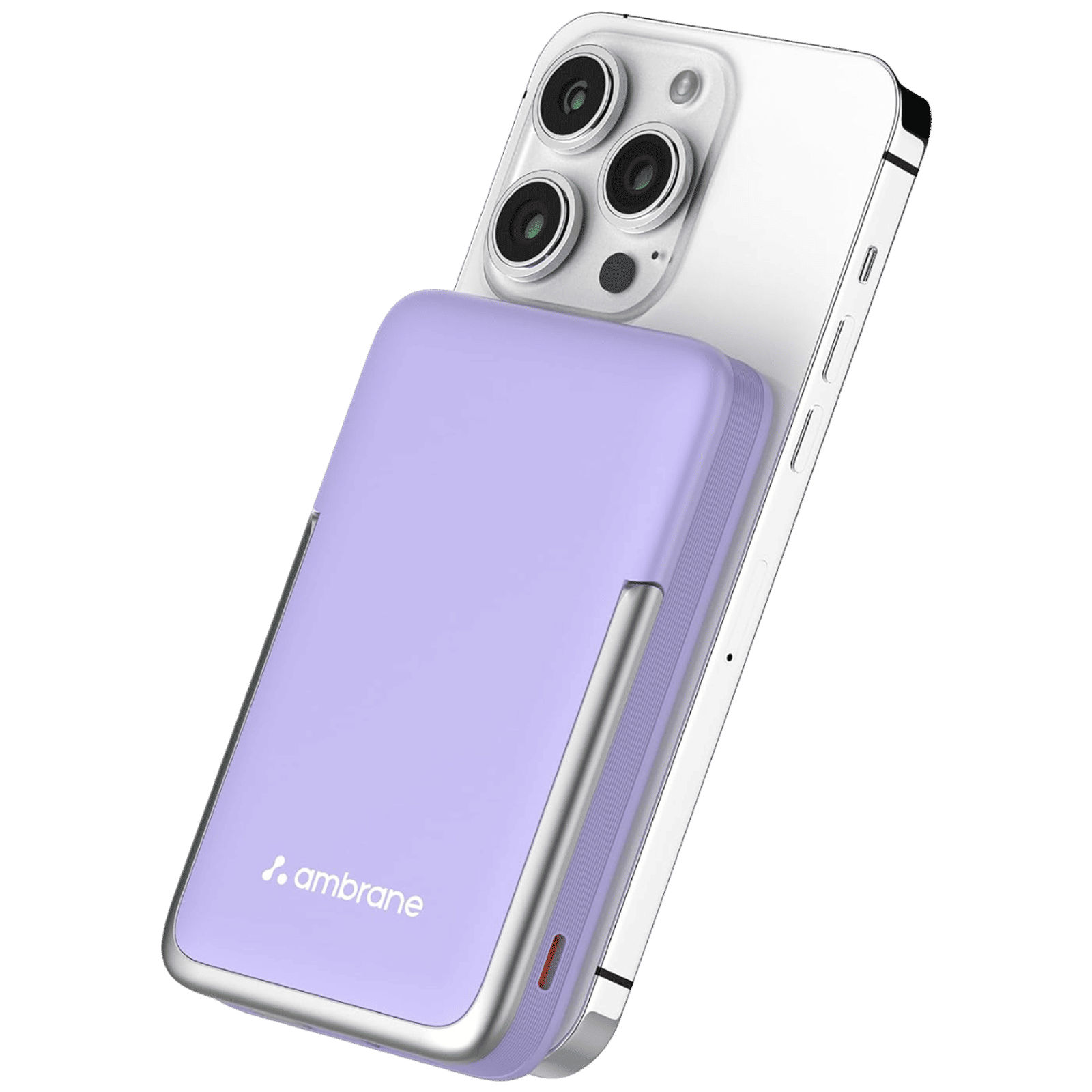ambrane AeroSync PB 11 10000 mAh 22.5W Fast Charging Power Bank (1 Type C & 1 Type A Ports, MagSafe Compatible, Purple) ambrane AeroSync PB 11 10000 mAh 22.5W Fast Charging Power Bank (1 Type C & 1 Type A Ports, MagSafe Compatible, Purple)_1