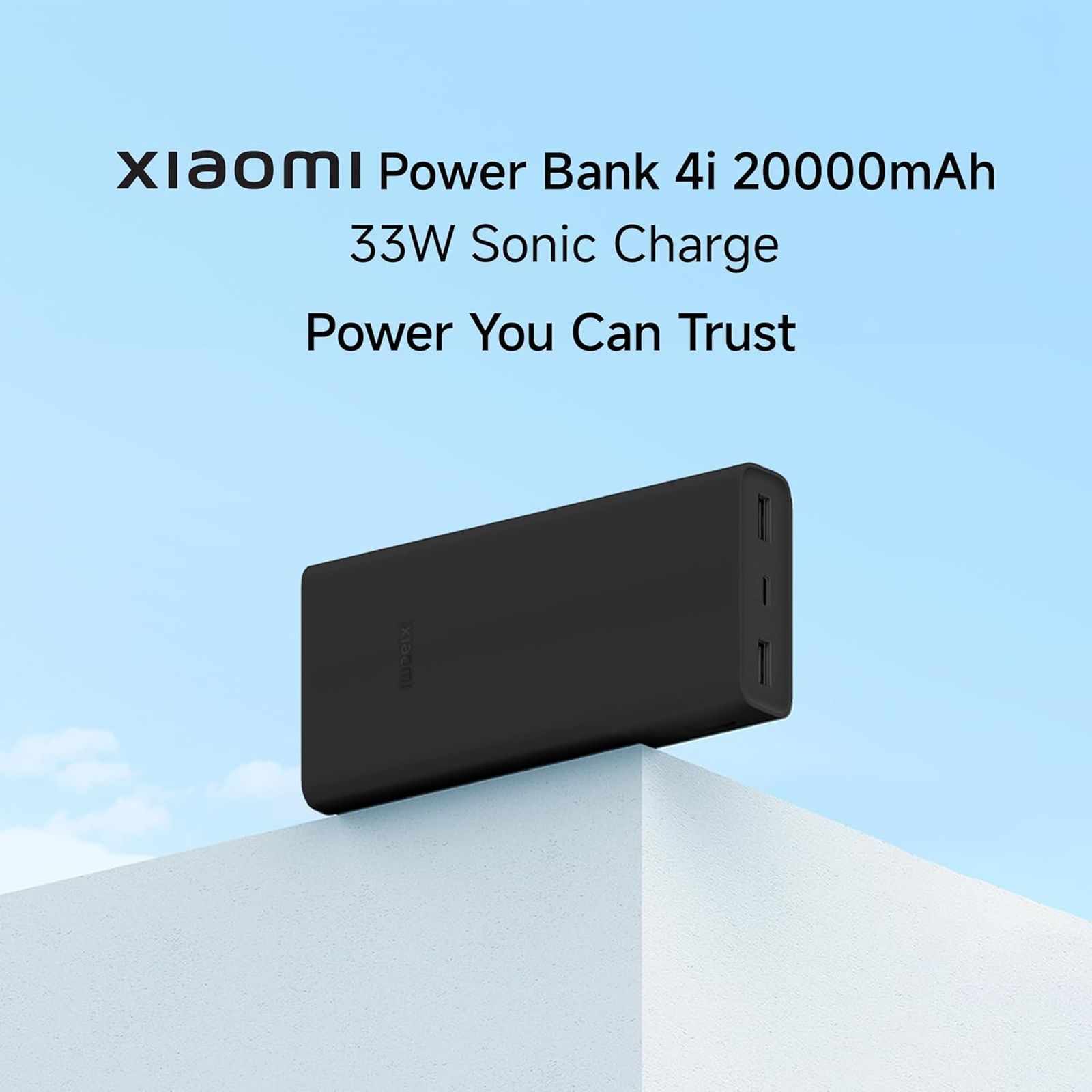 Xiaomi 4i 20000 mAh 33W Fast Charging Power Bank (2 Type A & 1 Type C Ports, PC+ABS Casing, Jet Black)_10